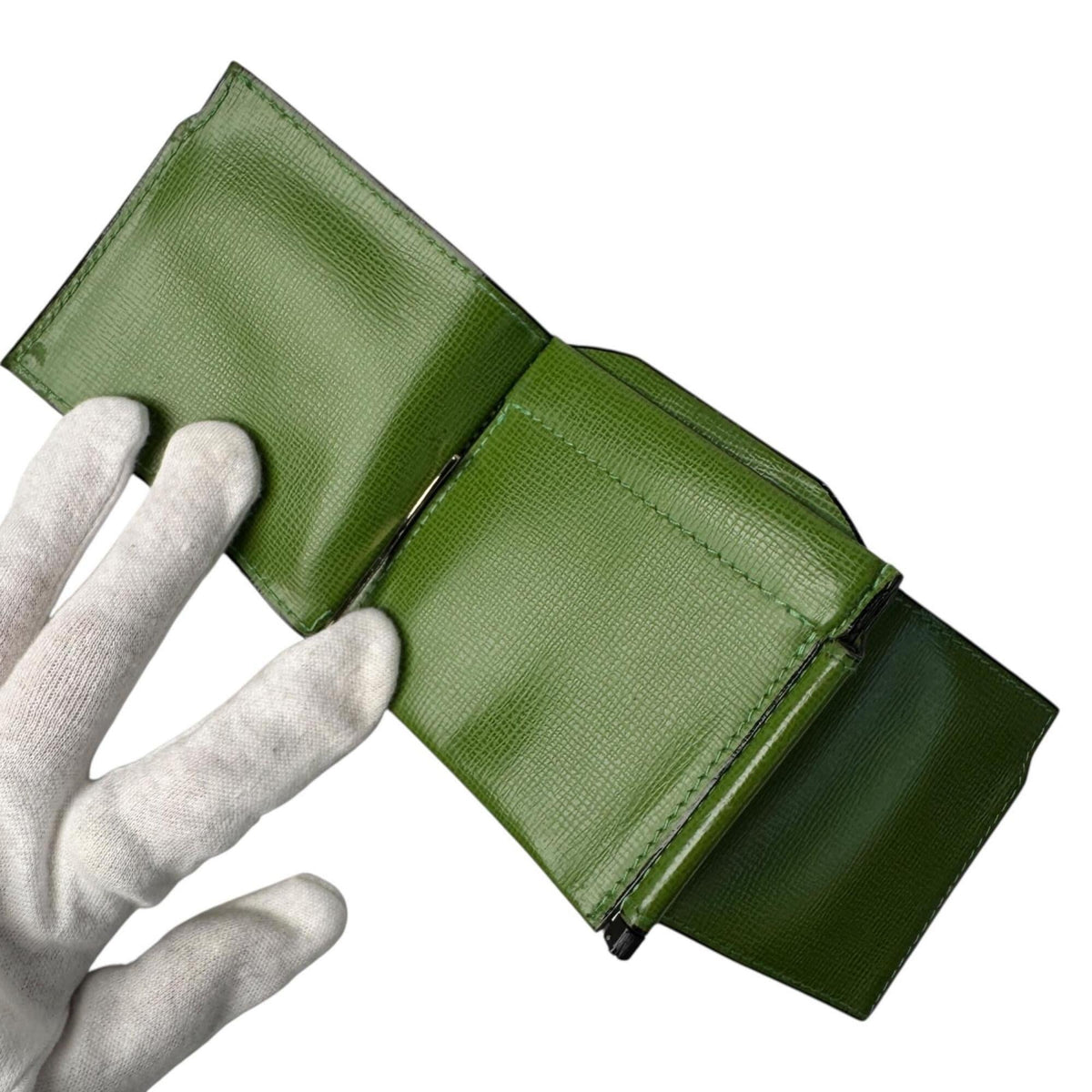Valextra Glass Green Leather Money Clip (Pre-Owned)