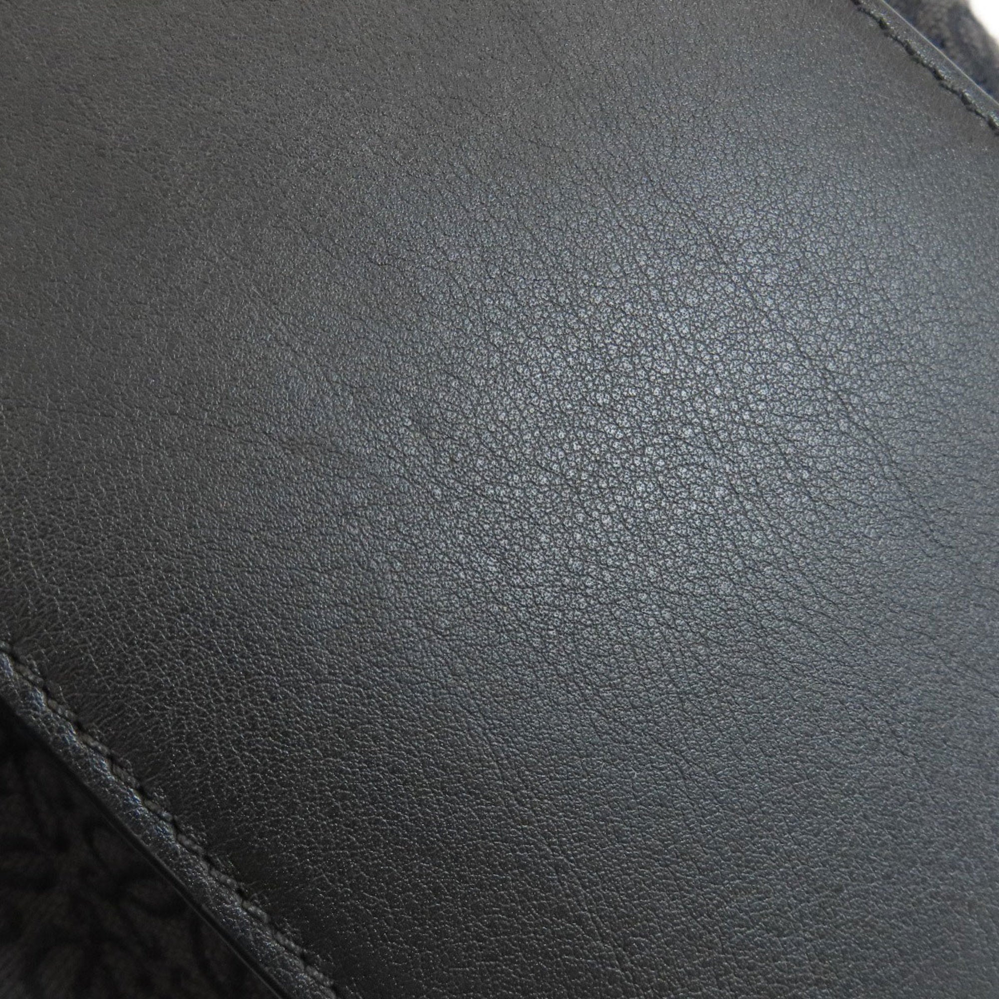 Loewe Black Canvas Leather Handbag (Pre-Owned)