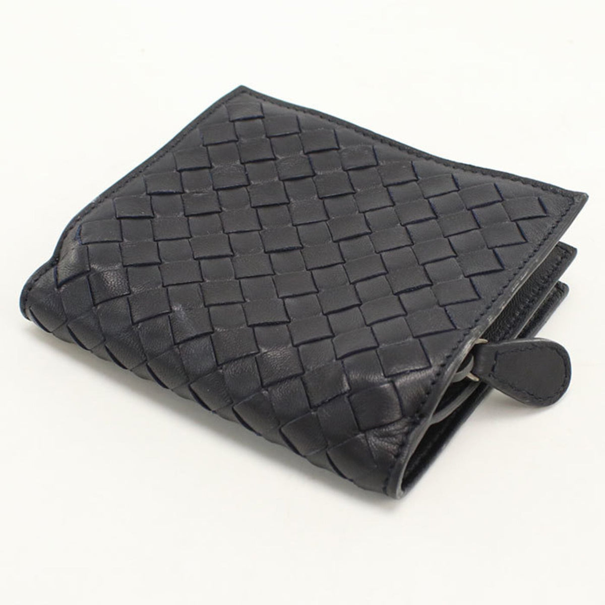 Bottega Veneta Black Leather Wallet (Bi-Fold) (Pre-Owned)