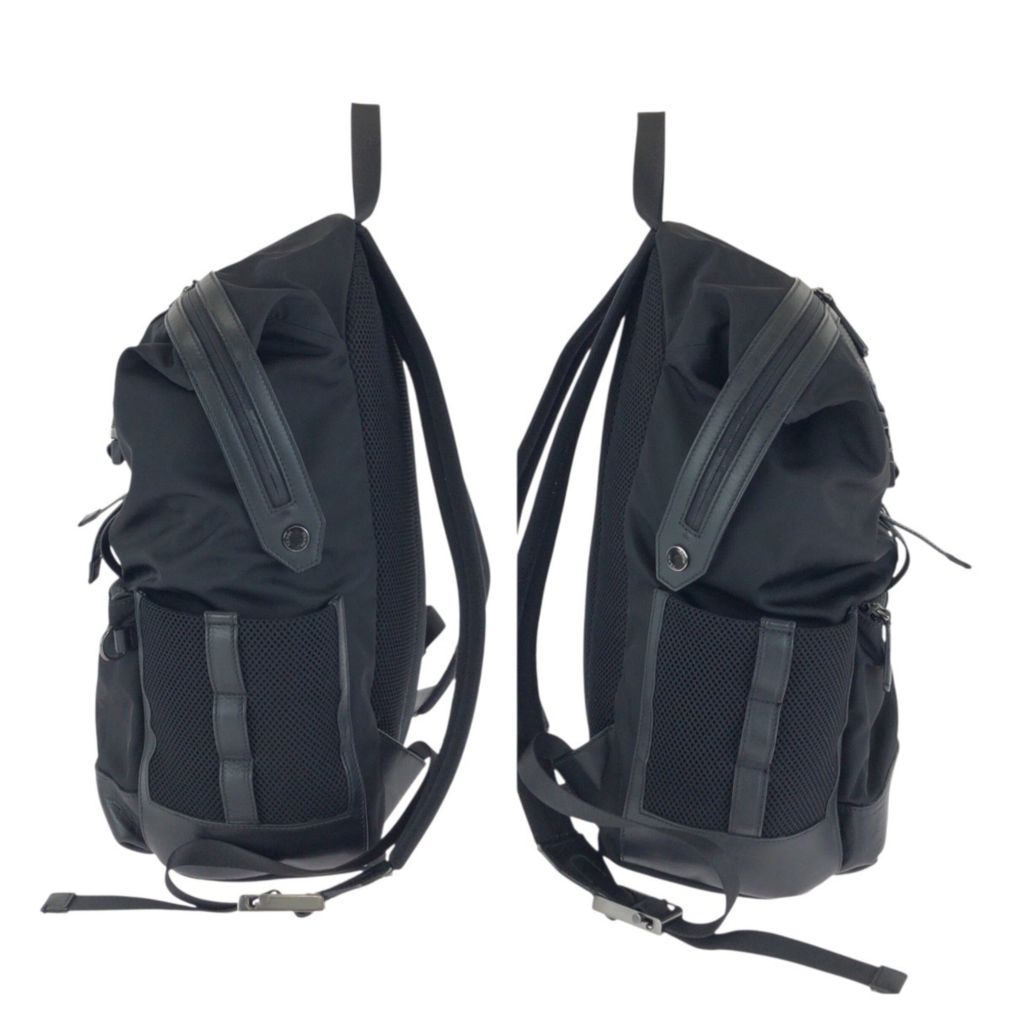 Fendi Black Nylon Leather Backpack (Pre-Owned)
