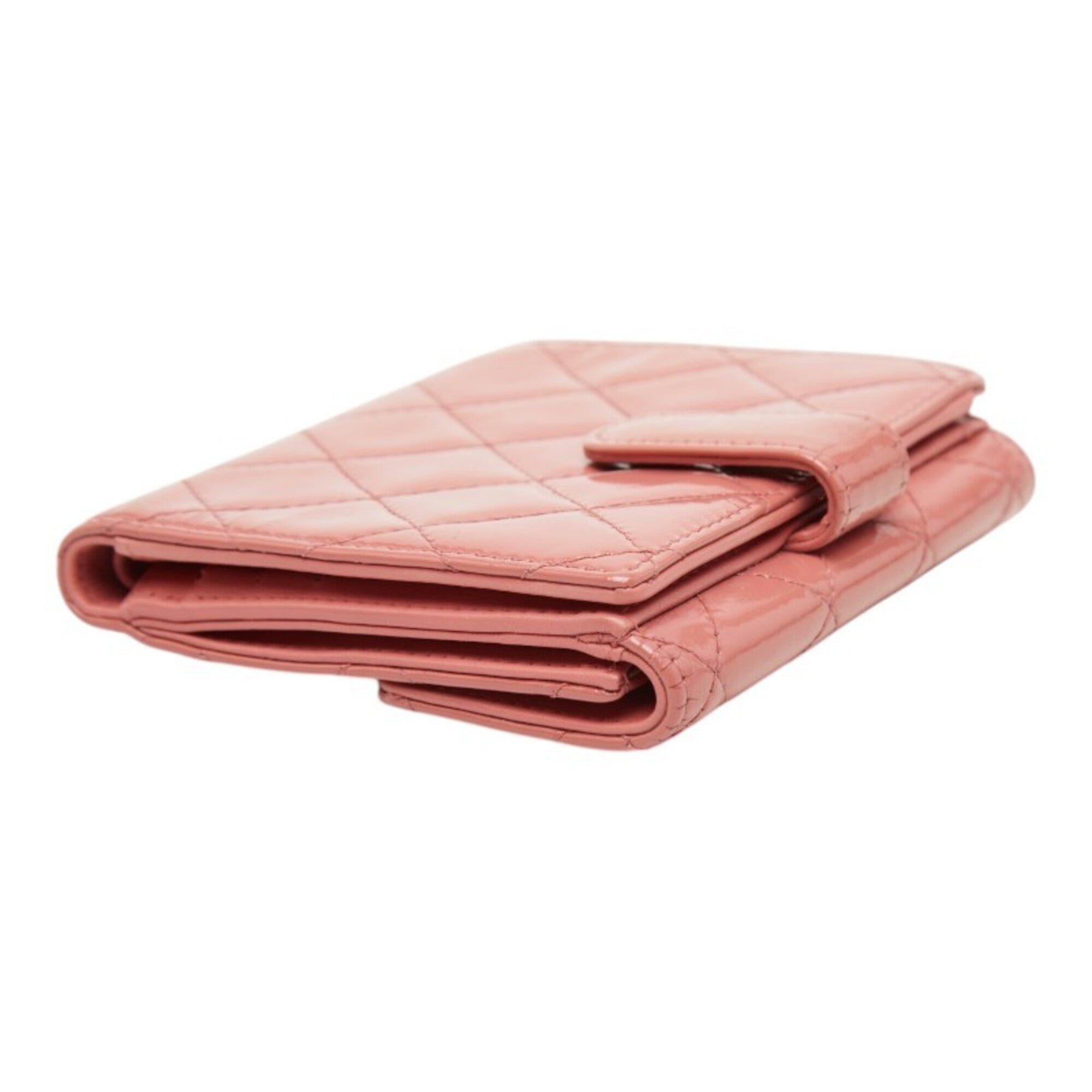 Chanel Pink Patent Leather Wallet (Bi-Fold) (Pre-Owned)