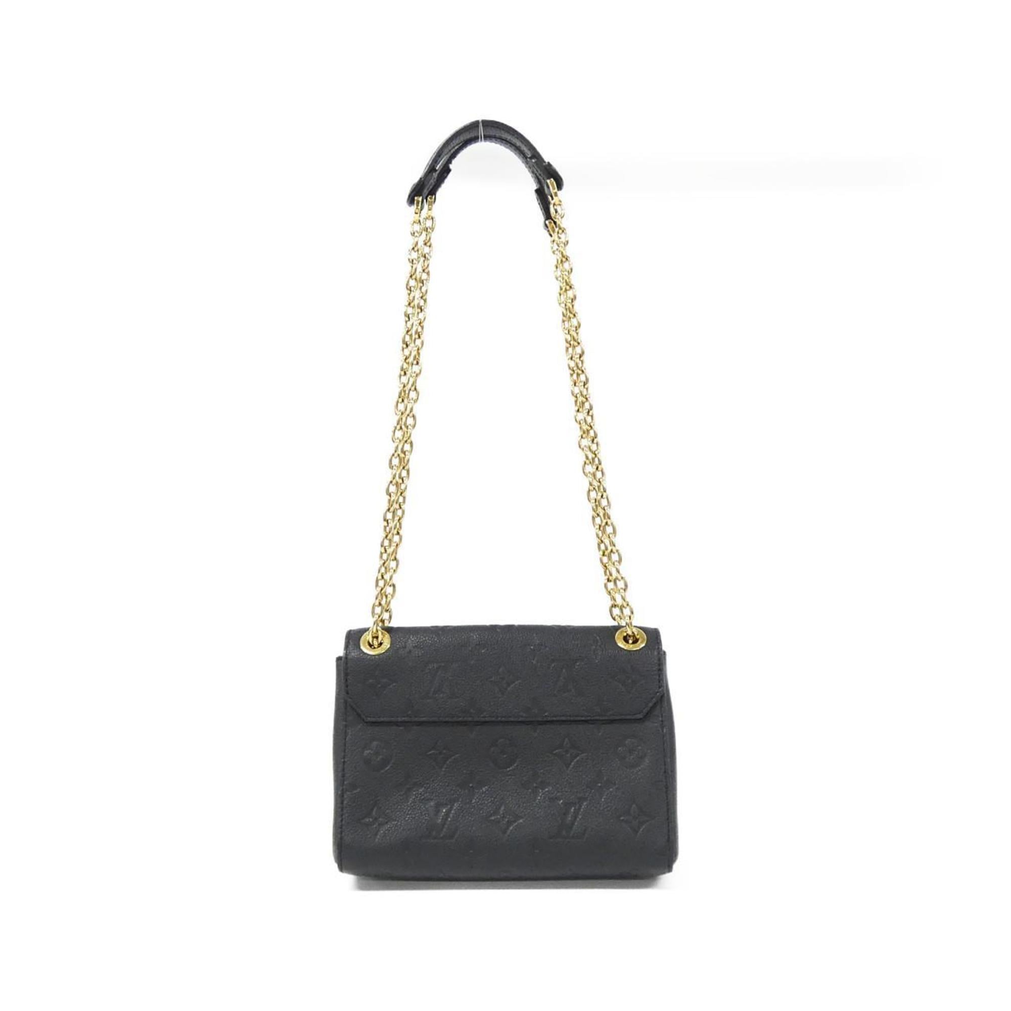 Louis Vuitton Black Leather Shoulder Bag (Pre-Owned)