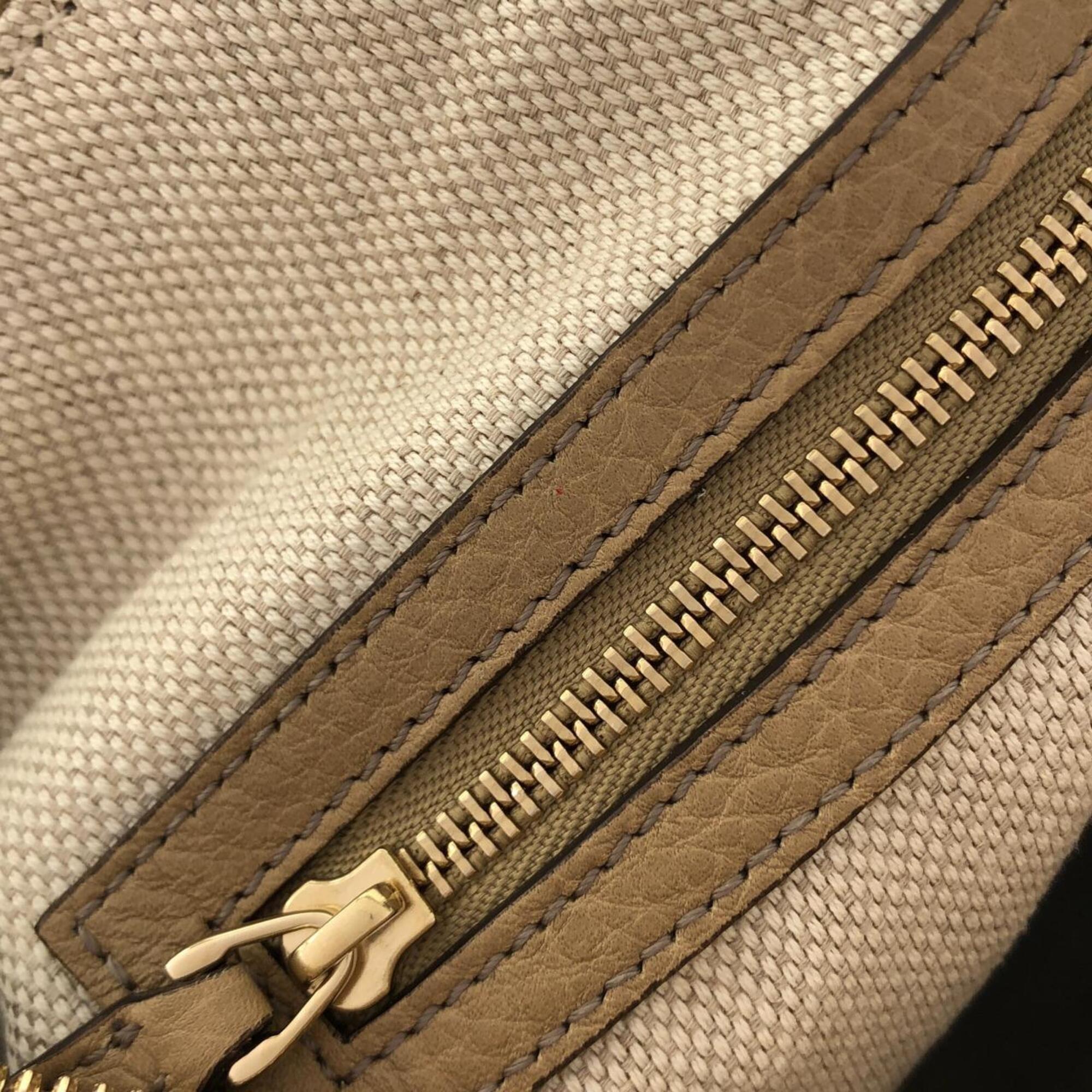 Gucci Beige Leather Shoulder Bag (Pre-Owned)