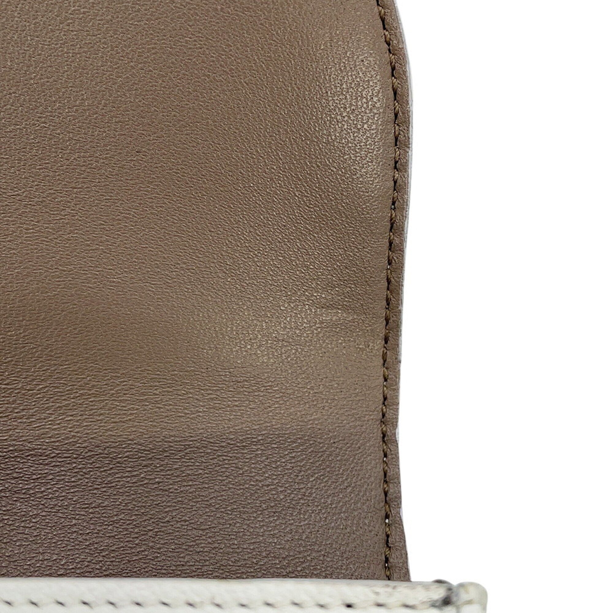 Tiffany White Leather Handbag Shoulder Bag (Pre-Owned)