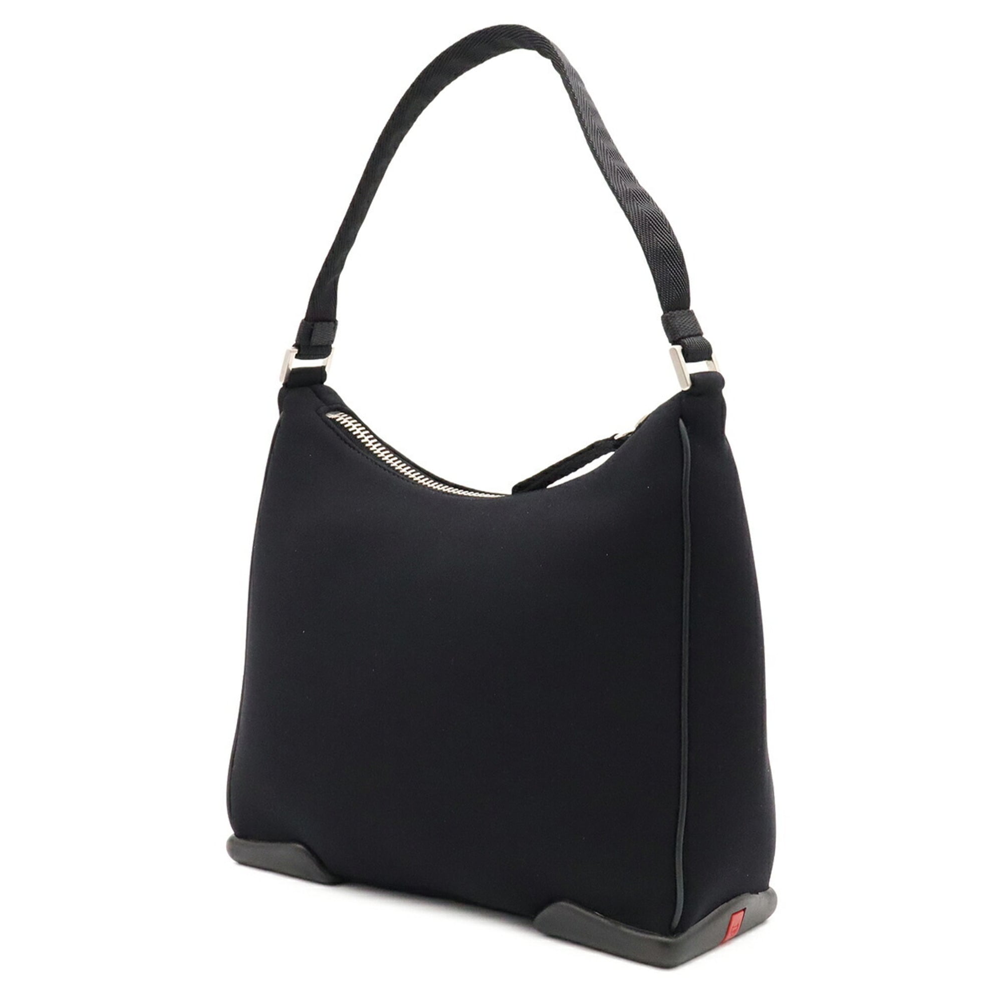Prada Black Nero Neoprene Handbag Shoulder Bag (Pre-Owned)