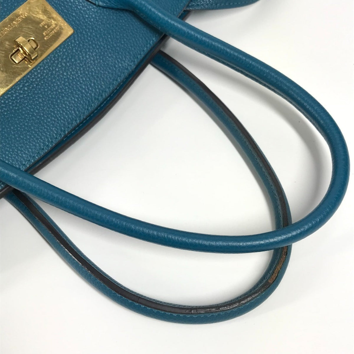 Louis Vuitton Blue Leather Shoulder Bag Tote Bag (Pre-Owned)
