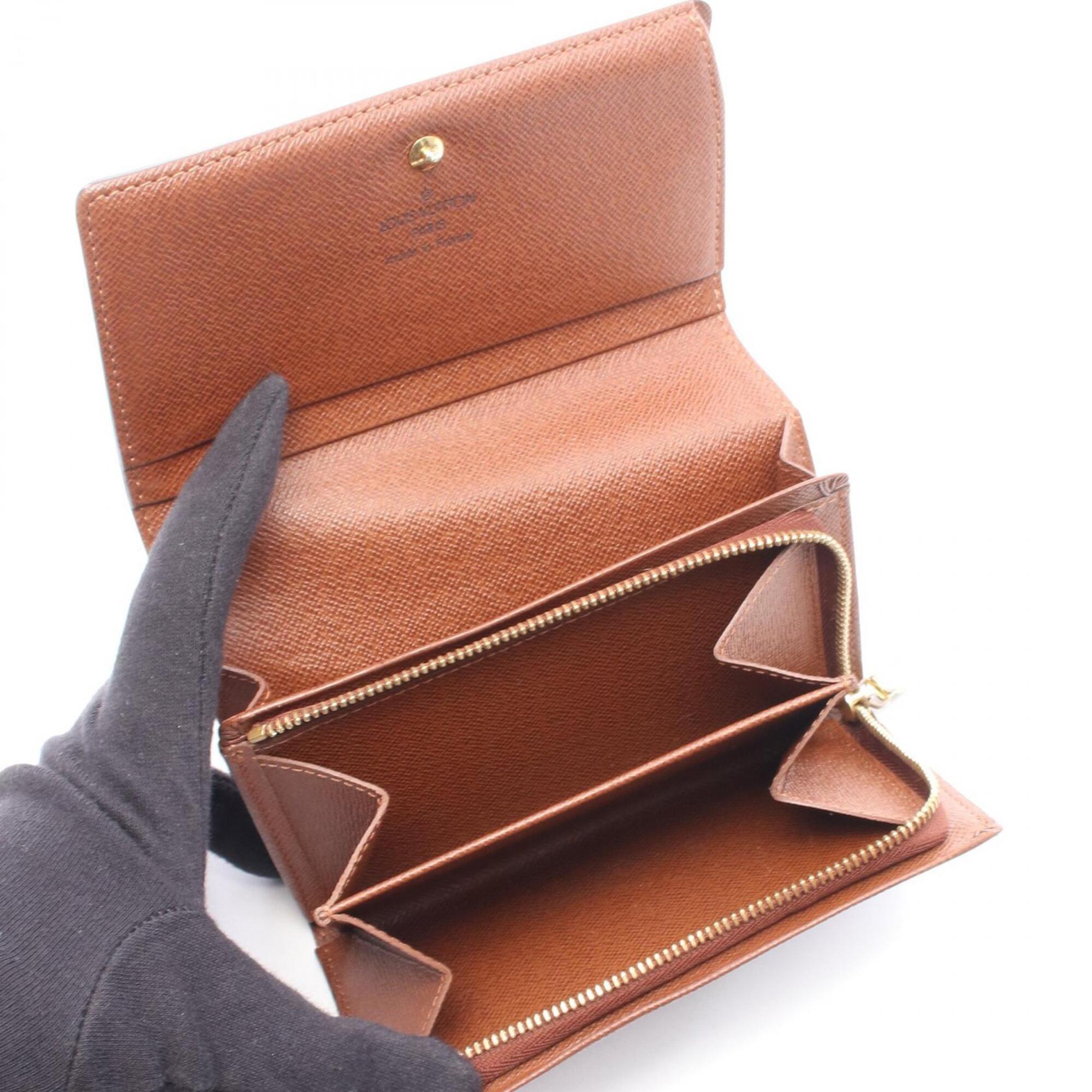 Louis Vuitton Brown Monogram Leather Pvc Wallet (Bi-Fold) (Pre-Owned)