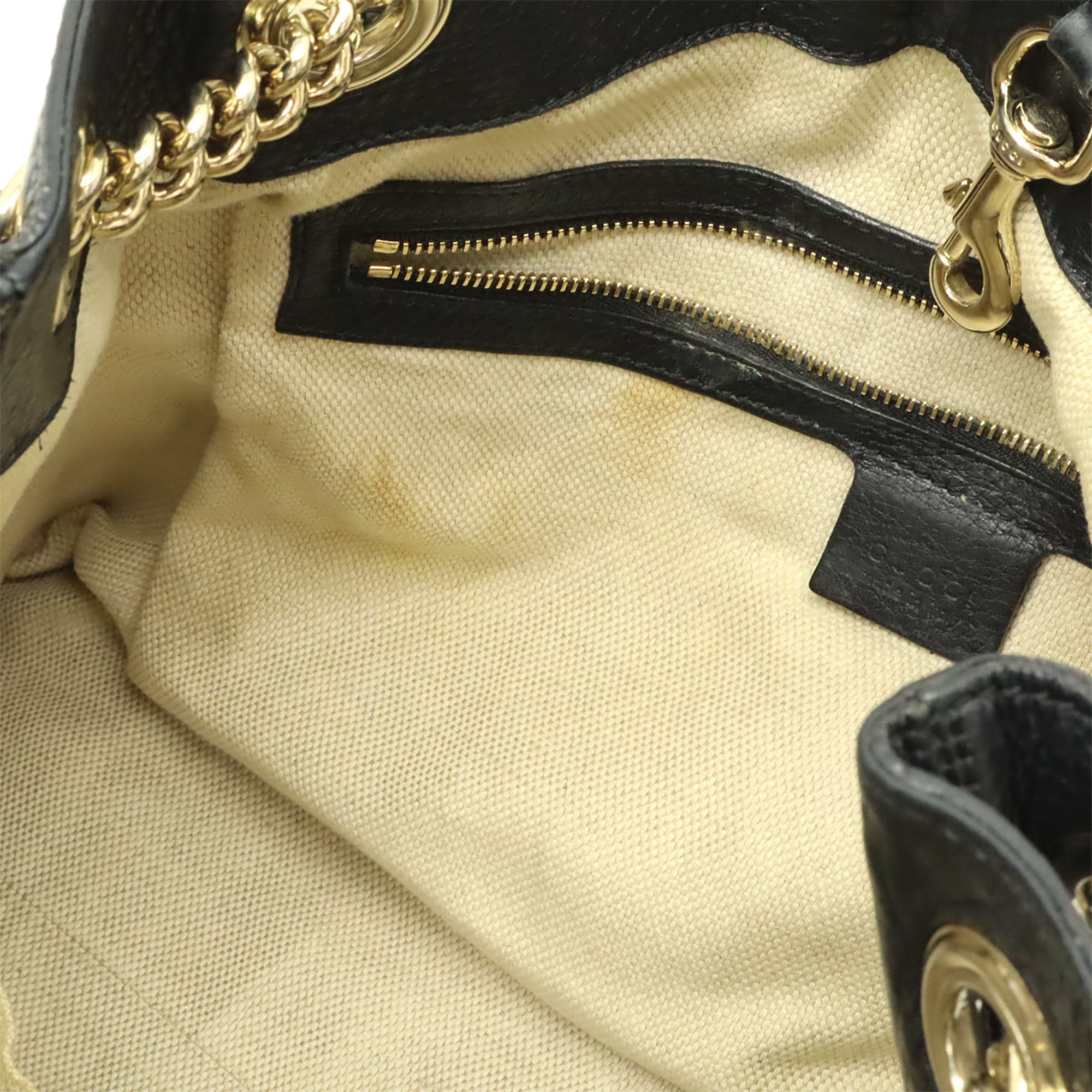 Gucci Soho Black Leather Shoulder Bag Tote Bag (Pre-Owned)