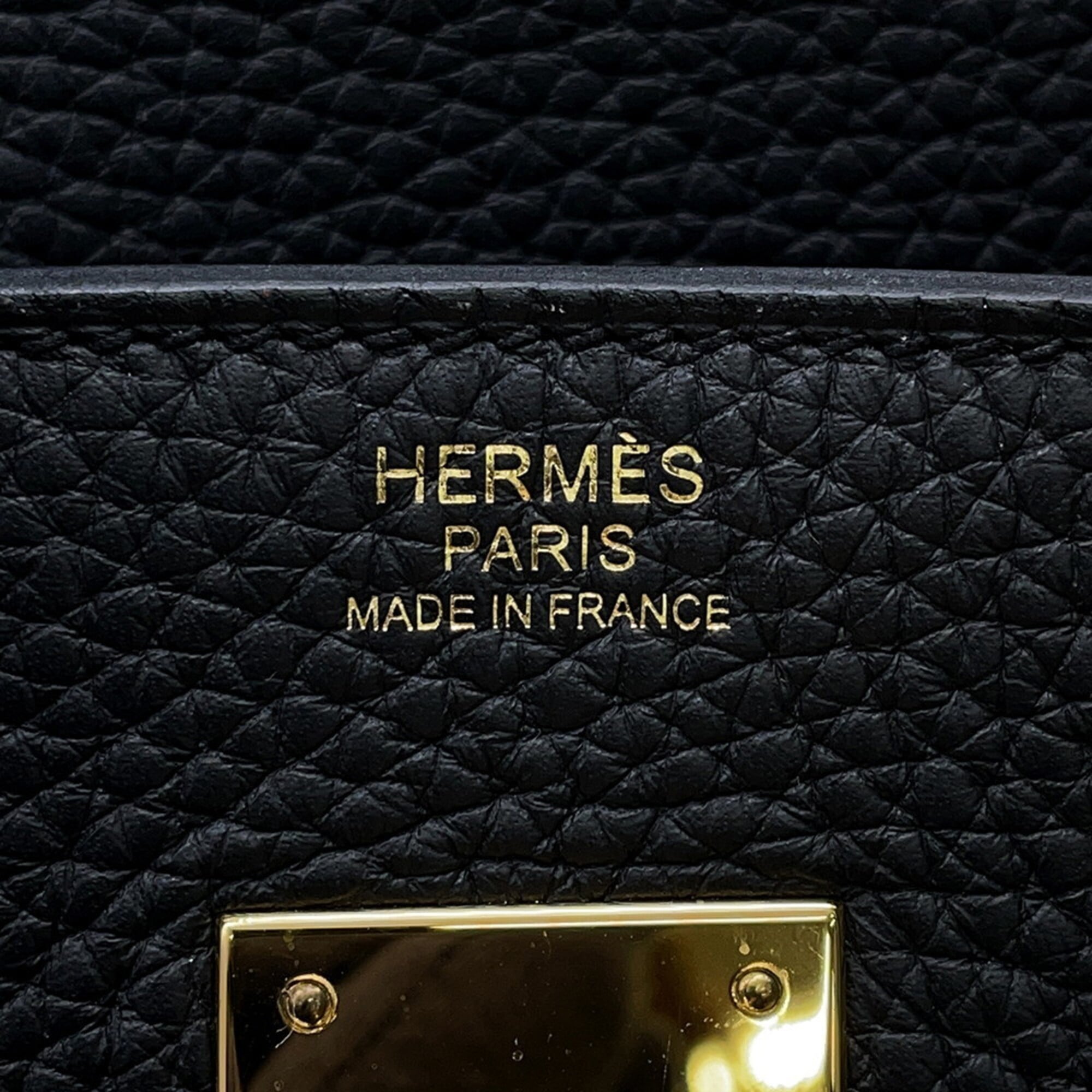 Hermes Birkin Black Taurillon Clemence Leather Handbag (Pre-Owned)
