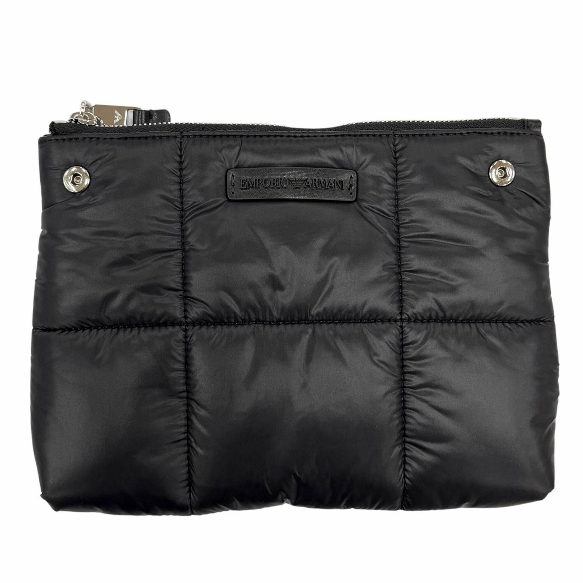 Emporio Armani Black Leather Pouch Tote Bag (Pre-Owned)