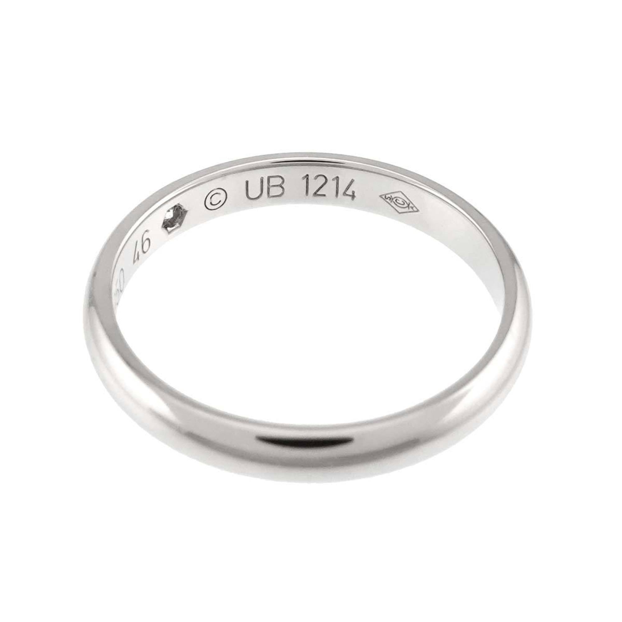 Cartier Silver Platinum 950 Band Ring (Pre-Owned)
