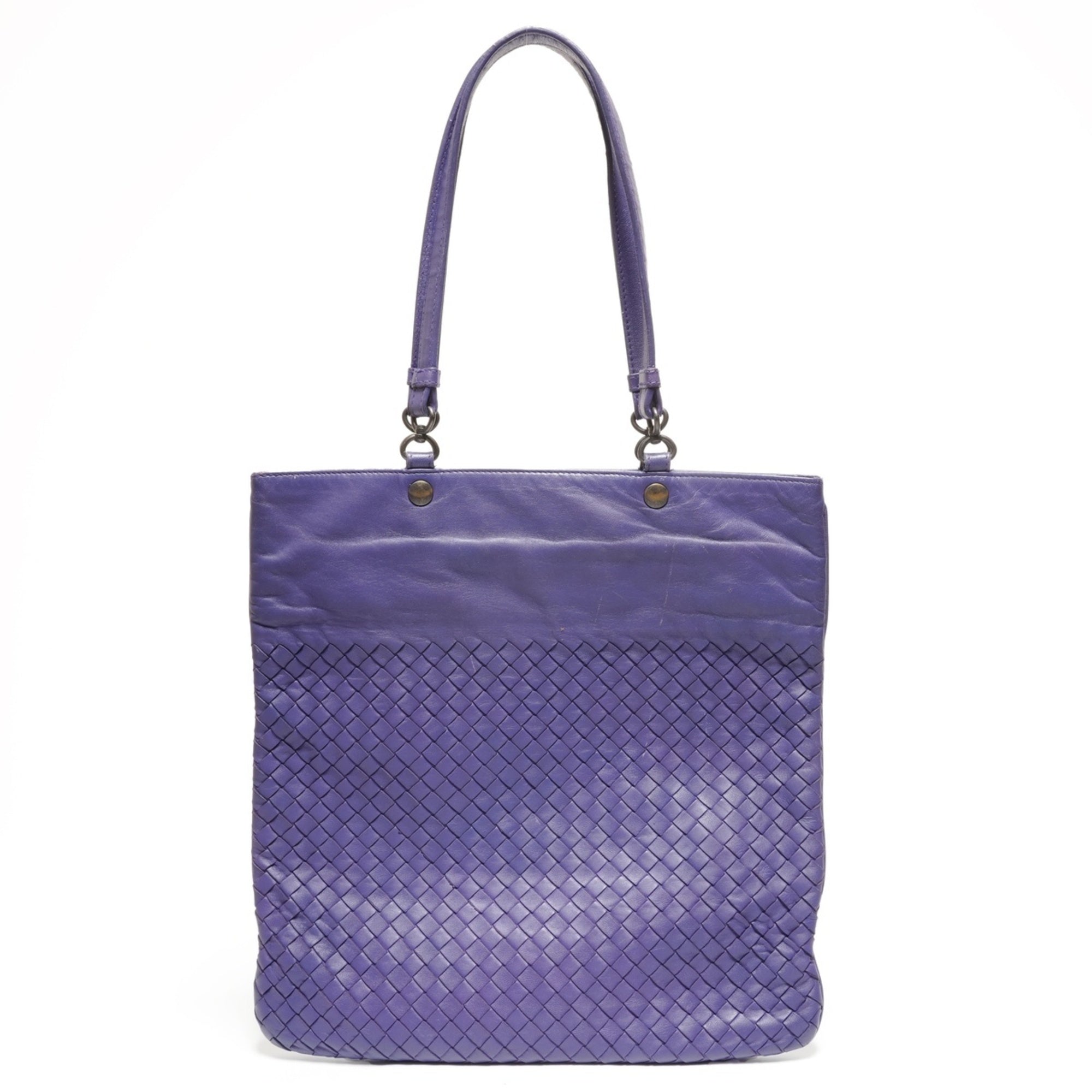 Bottega Veneta Intrecciato Purple Intrecciato Shoulder Bag (Pre-Owned)