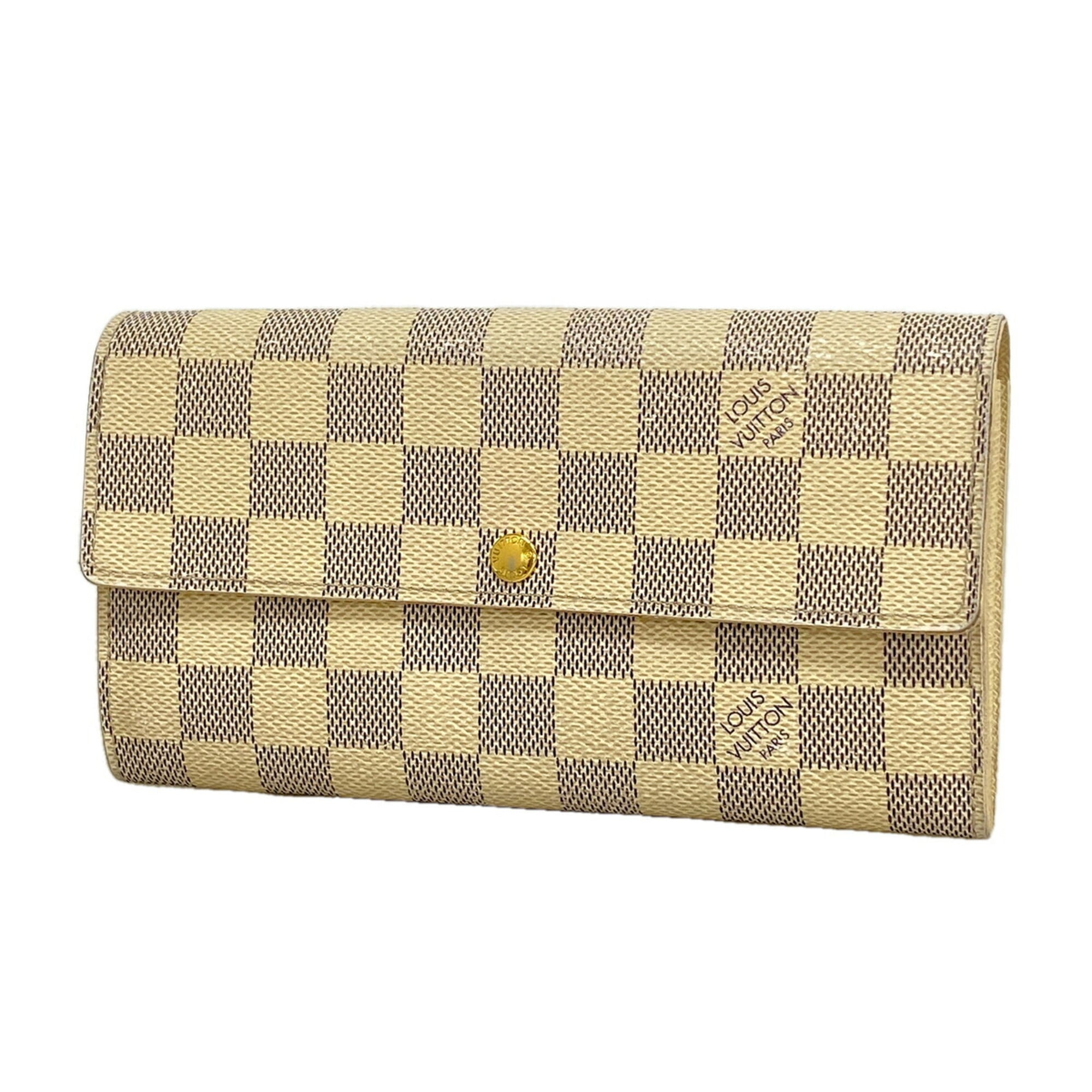 Louis Vuitton White Long Wallet (Bi-Fold) (Pre-Owned)