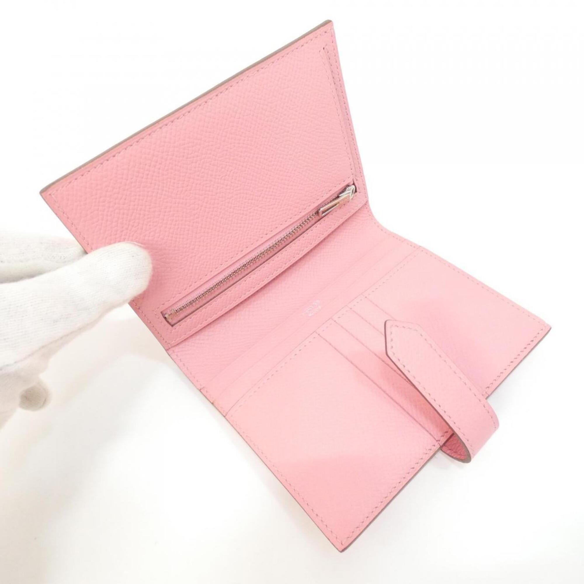 Hermes Pink Rose Confetti Epsom Leather Wallet (Bi-Fold) (Pre-Owned)