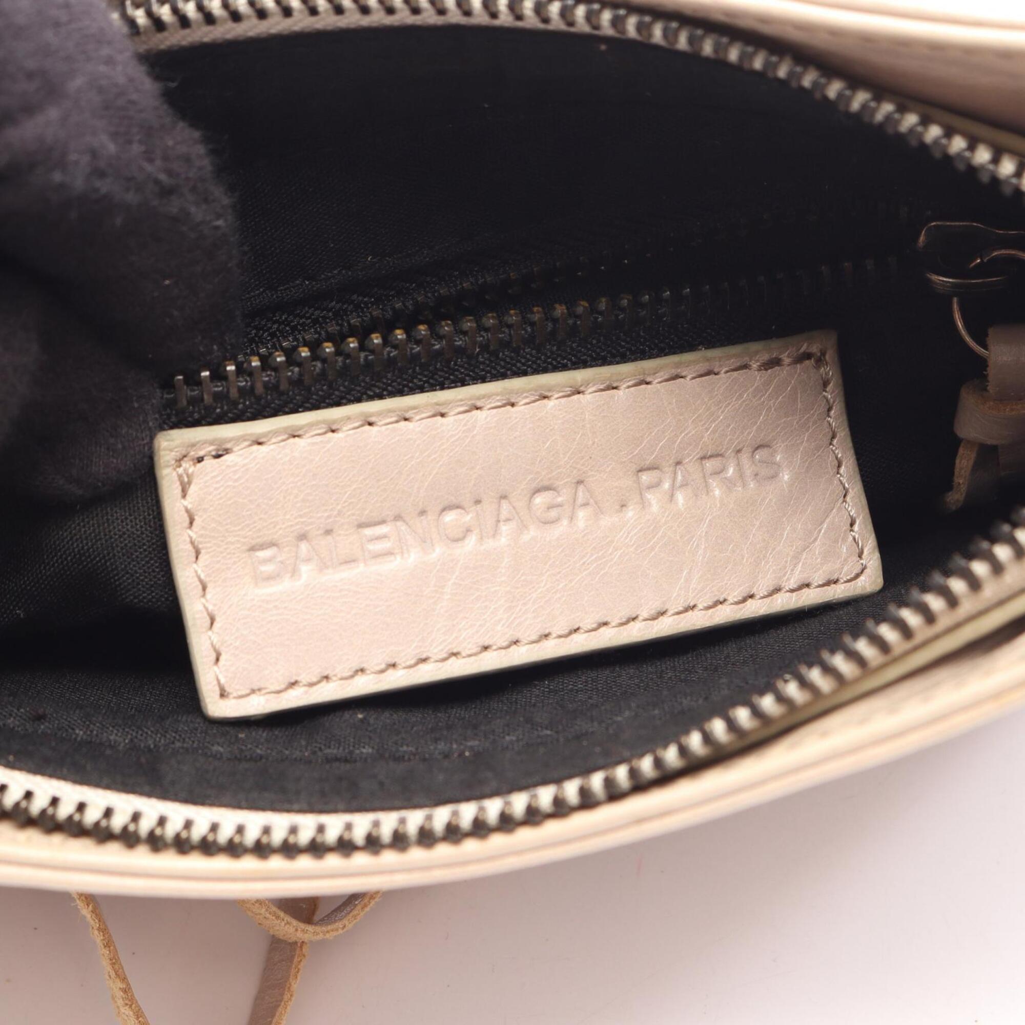 Balenciaga Beige Leather Handbag Shoulder Bag (Pre-Owned)