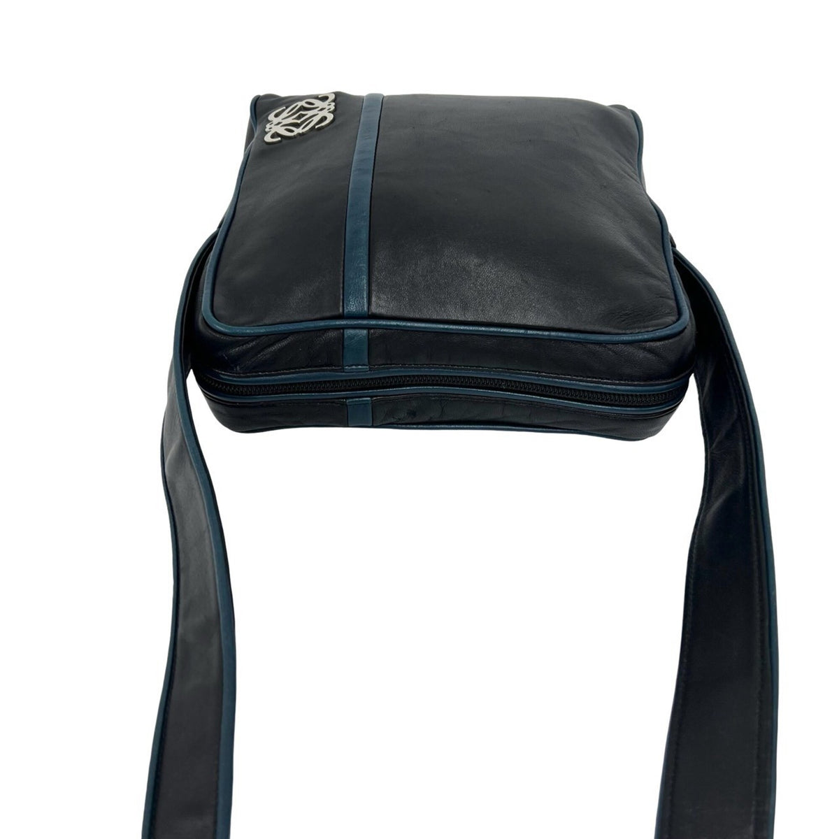 Loewe Black Blue Leather Pochette Shoulder Bag (Pre-Owned)