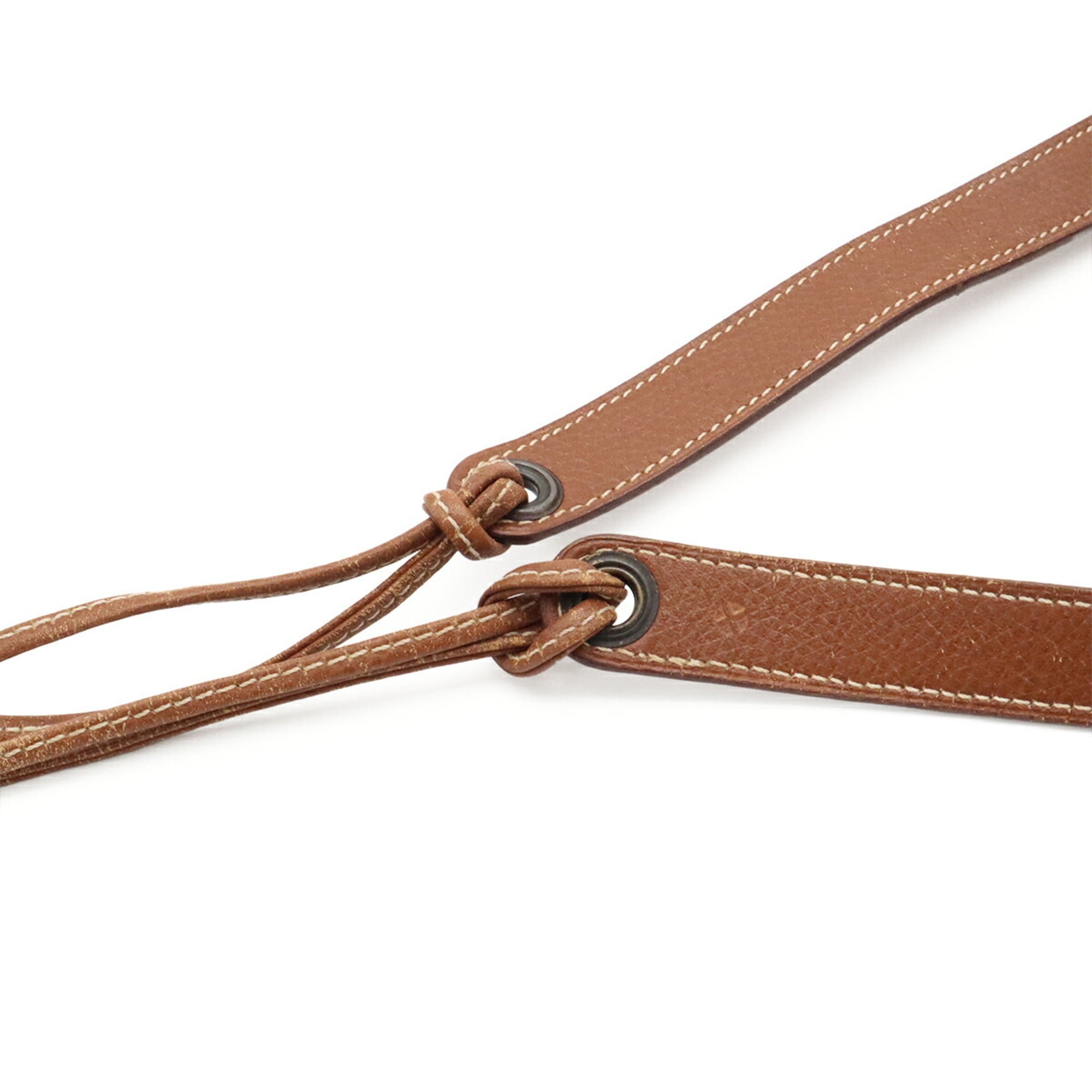 Hermes Brown Leather Clutch Bag Fanny Pack Pochette (Pre-Owned)