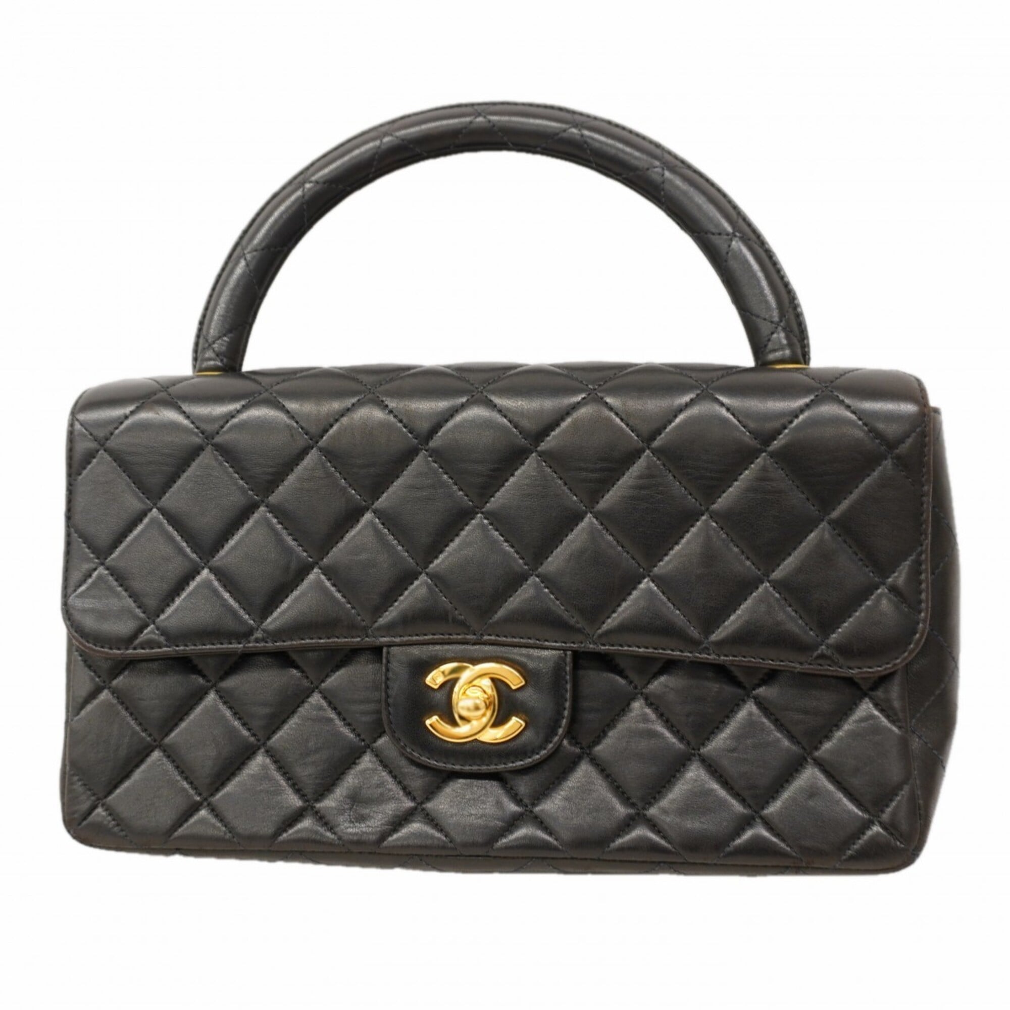 Chanel Black Leather Handbag (Pre-Owned)
