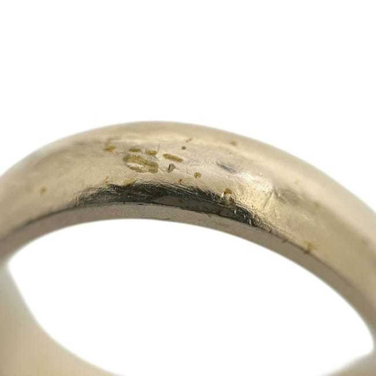 Chanel Gold Gold Plating Rhinestone Band Ring (Pre-Owned)