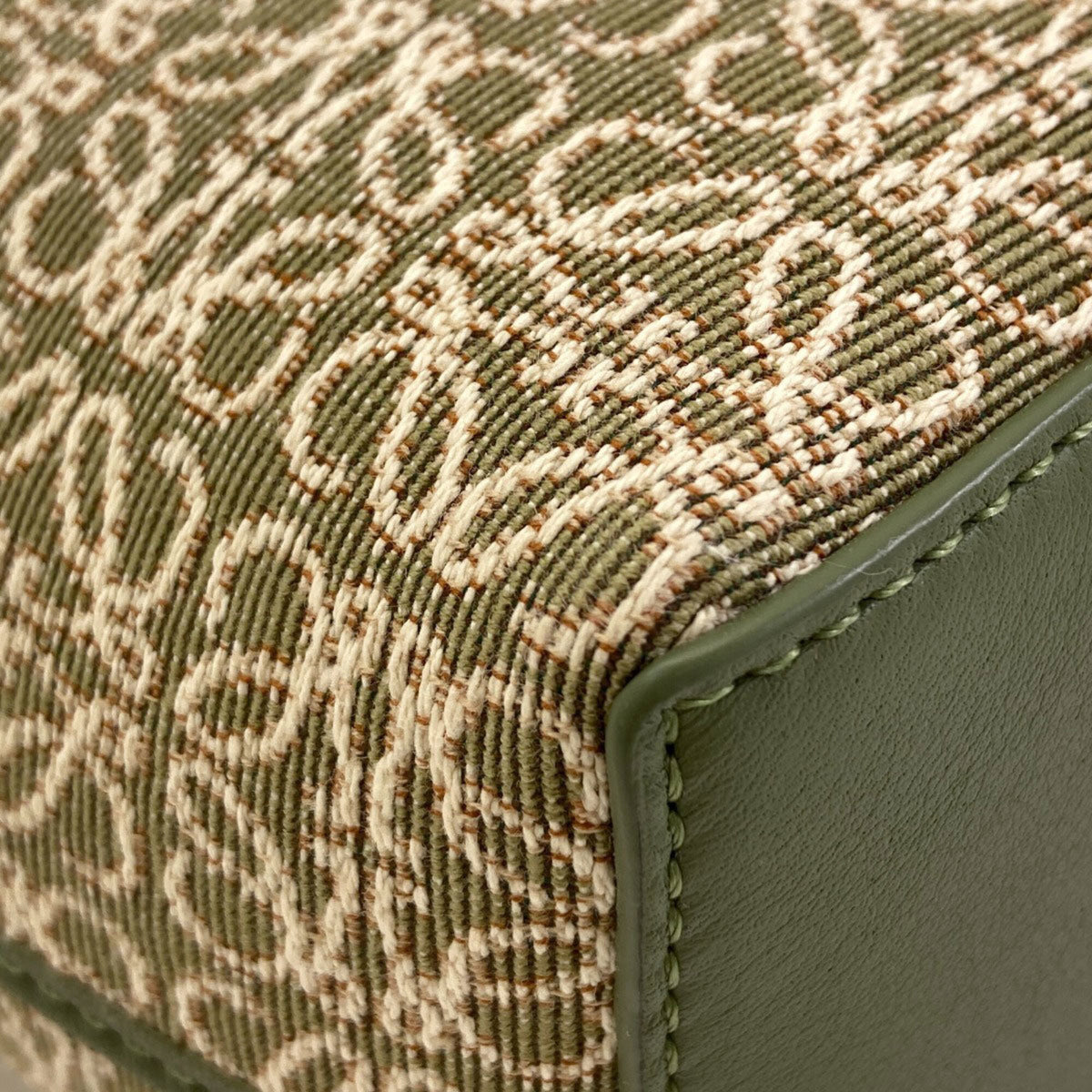 Loewe Green Canvas Tote Bag (Pre-Owned)