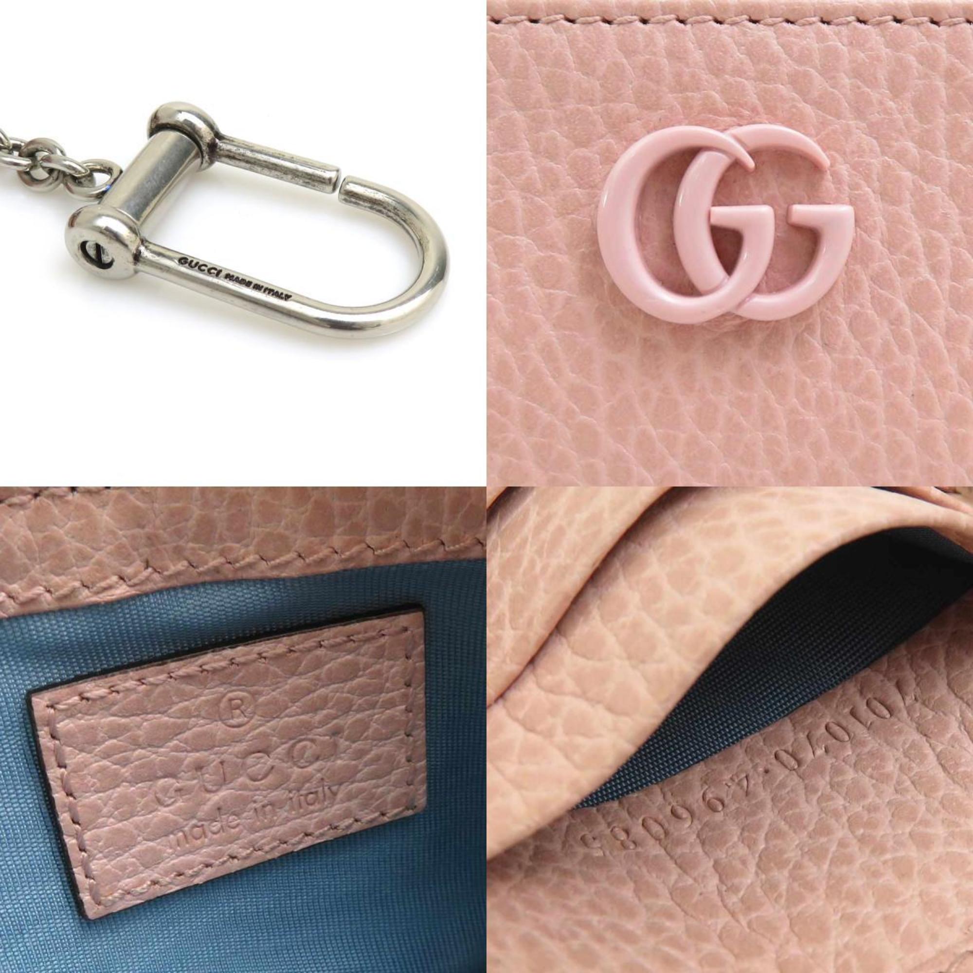 Gucci Pink Leather Coin Purse/Coin Case (Pre-Owned)