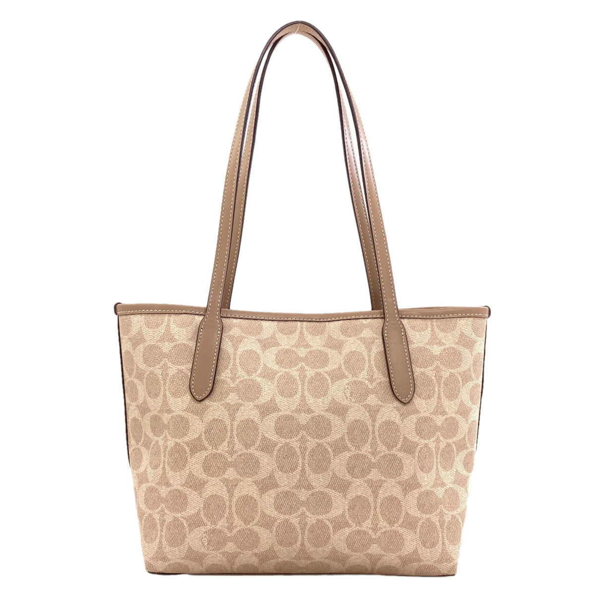 Coach Beige Pvc Tote Bag (Pre-Owned)