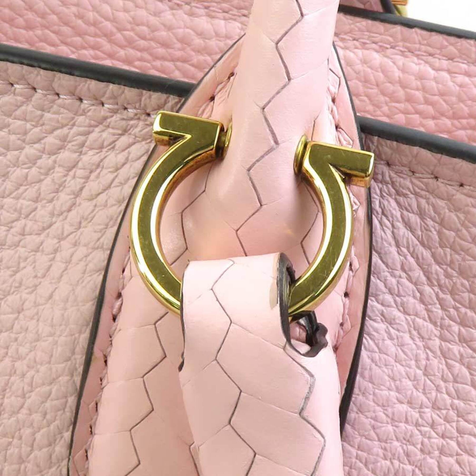 Salvatore Ferragamo Pink Leather Handbag Shoulder Bag (Pre-Owned)