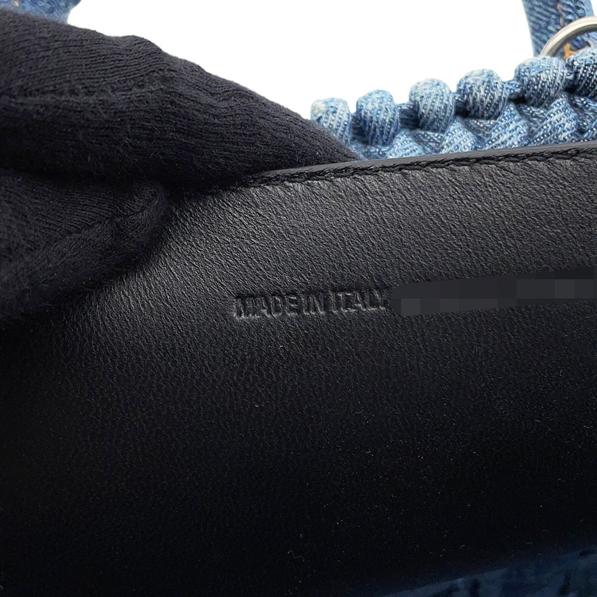 Balenciaga Blue Denim Basket Handbag Shoulder Bag (Pre-Owned)