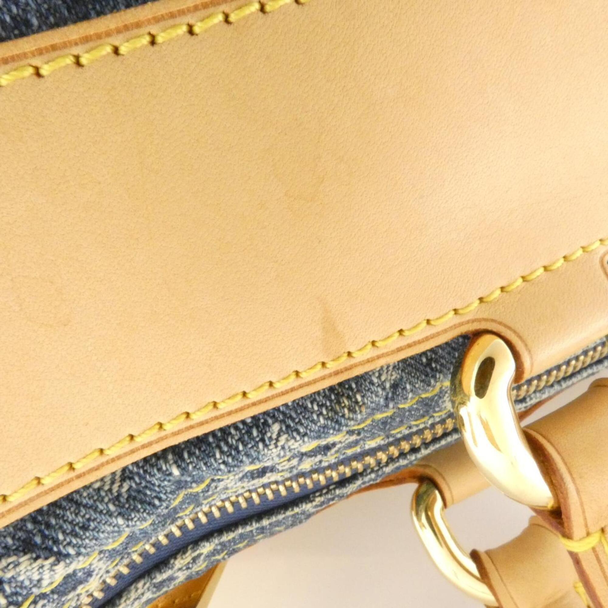 Louis Vuitton Blue Denim Canvas Boston Bag (Pre-Owned)
