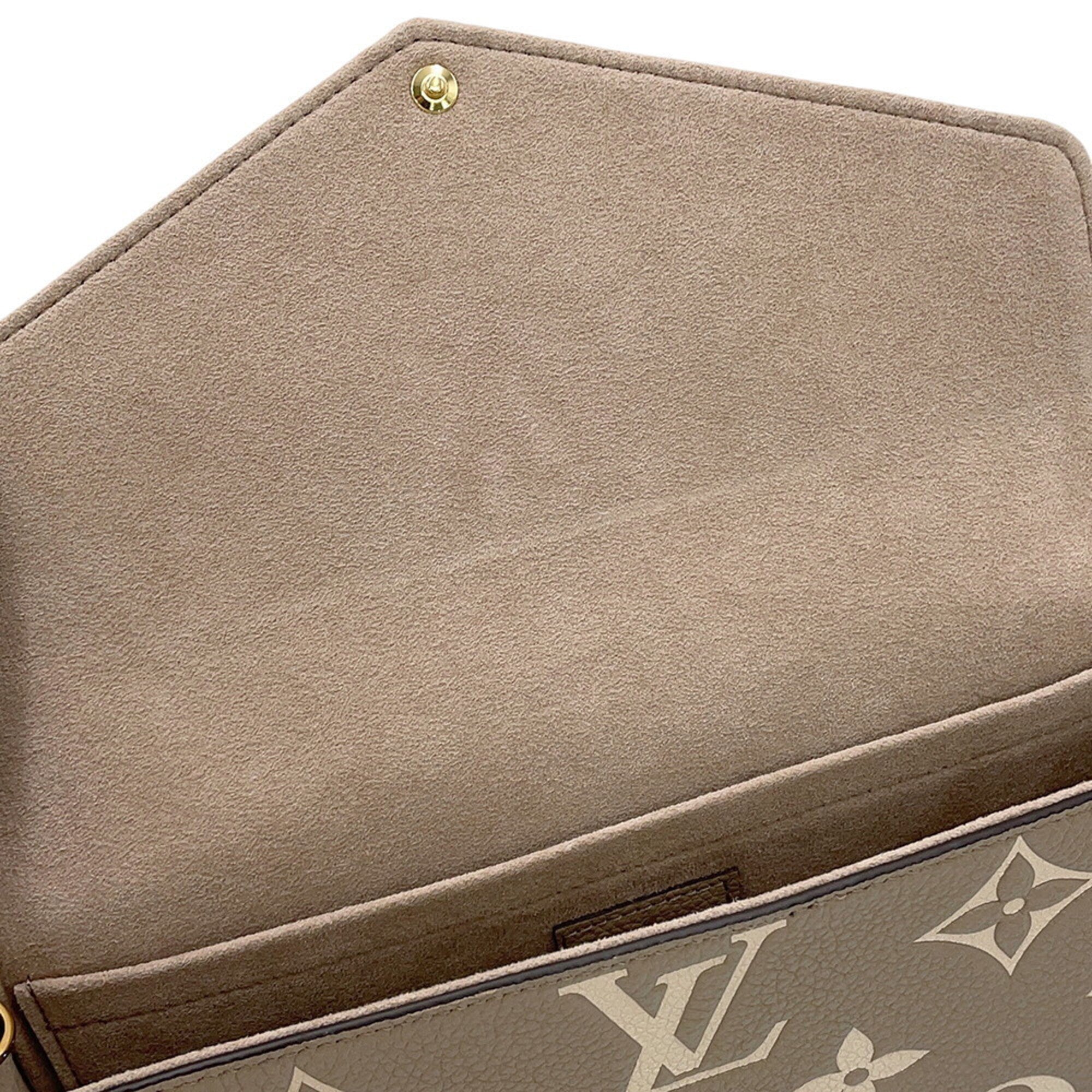 Louis Vuitton Monogram Empreinte Tourterelle Monogram Empreinte Chain/Shoulder Wallet (Pre-Owned)