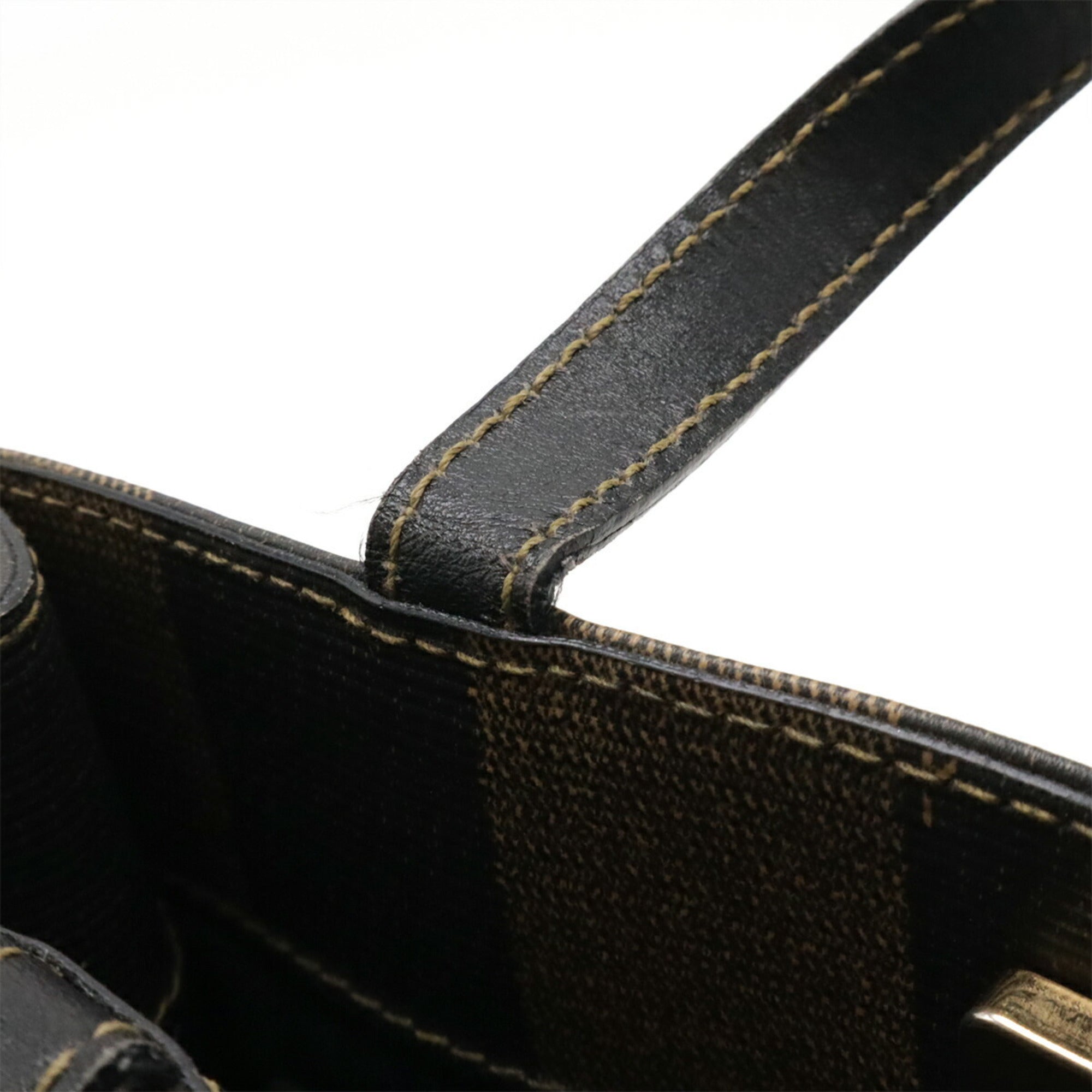 Fendi Khaki Brown Pvc Handbag (Pre-Owned)
