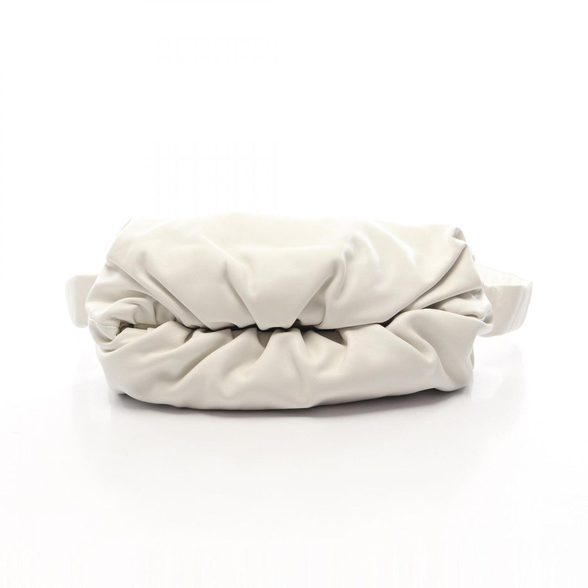 Bottega Veneta White Leather Fanny Pack Handbag Pouch (Pre-Owned)