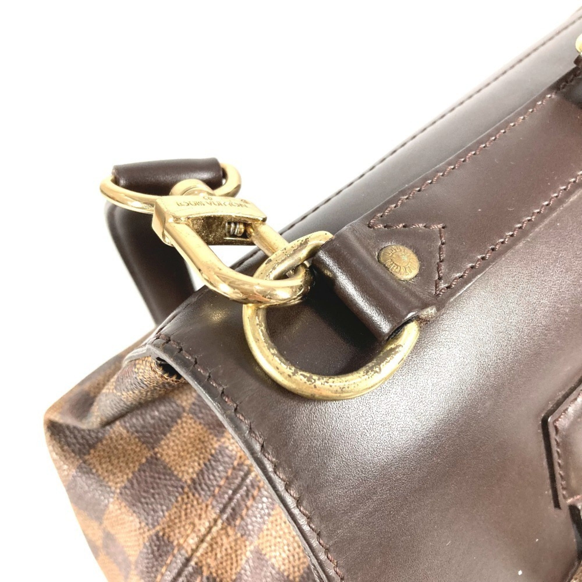 Louis Vuitton Brown Damier Canvas Ebene Damier Canvas Boston Bag Handbag Shoulder Bag (Pre-Owned)