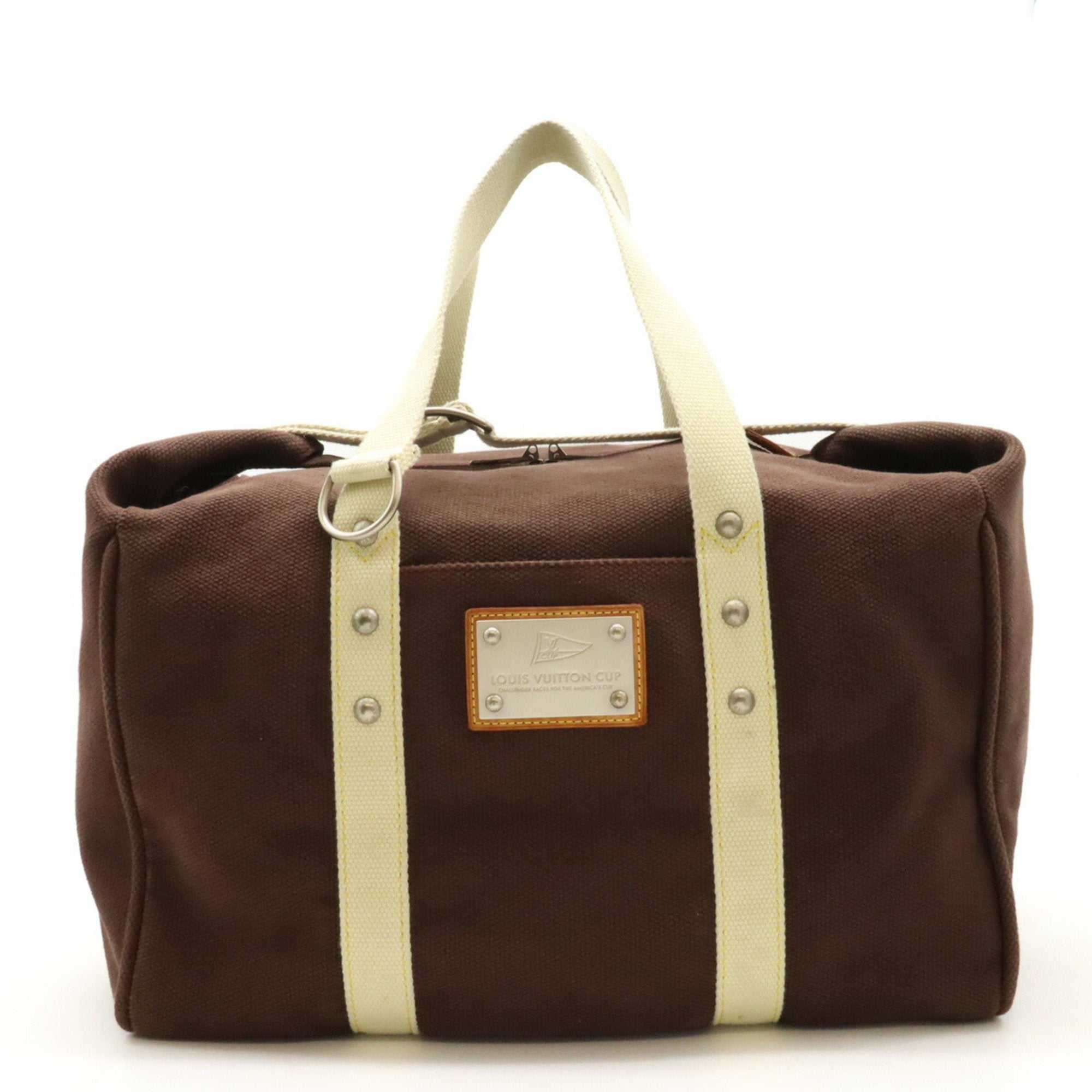 Louis Vuitton Moka Canvas Boston Bag Tote Bag (Pre-Owned)
