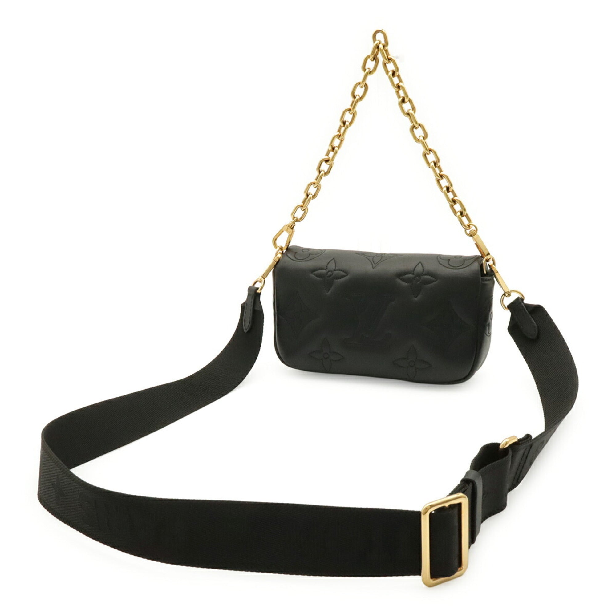 Louis Vuitton Noir Clutch Bag Shoulder Bag (Pre-Owned)