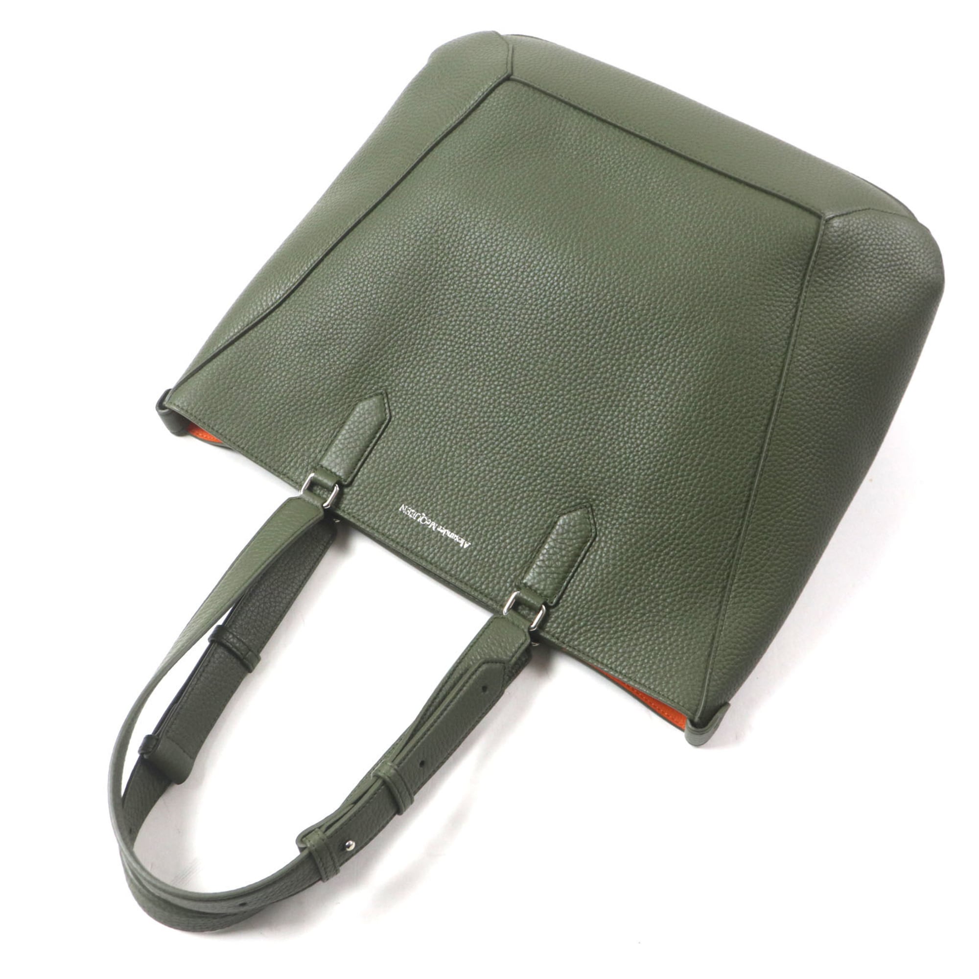 Alexander Mcqueen Khaki Leather Tote Bag (Pre-Owned)