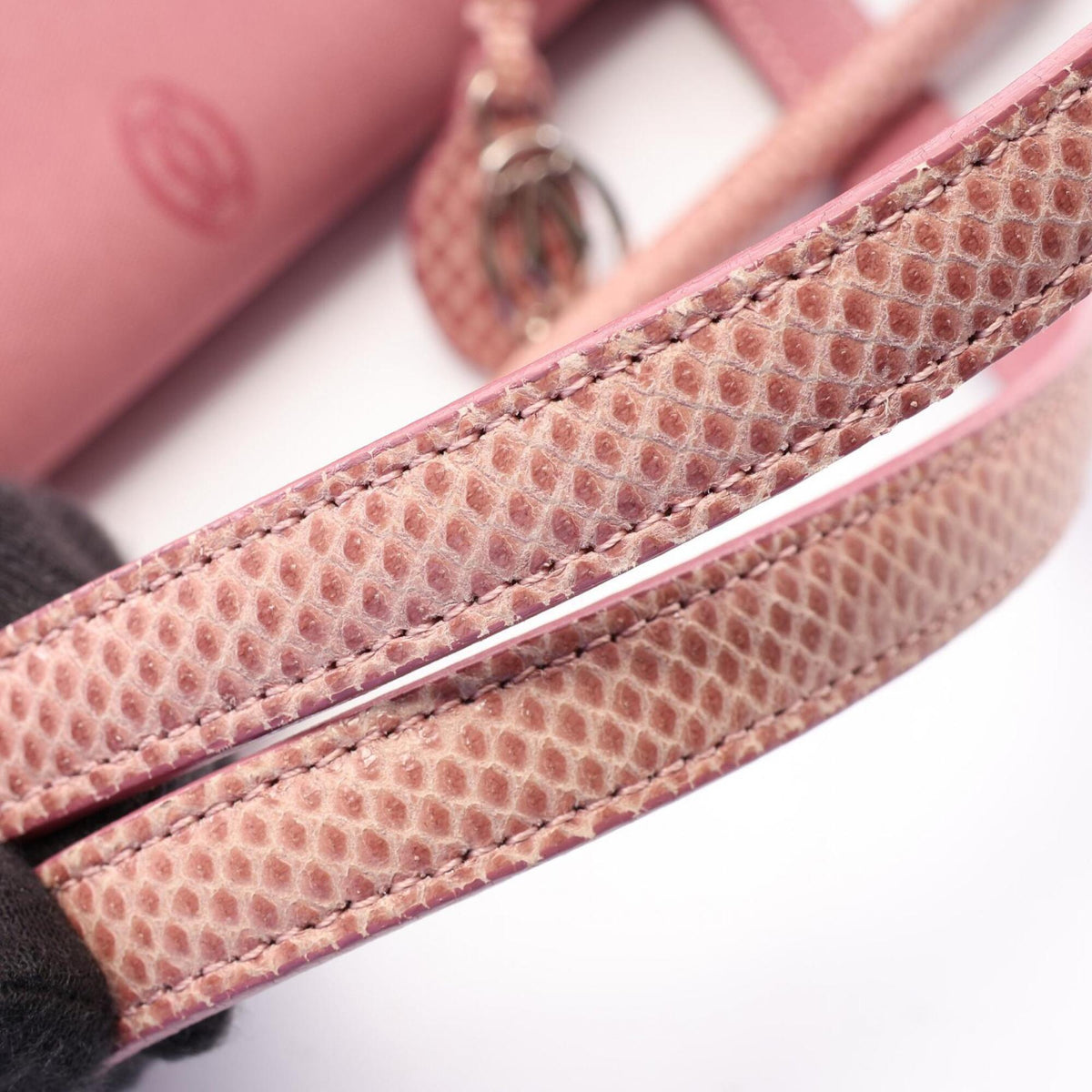 Cartier Pink Nylon Leather Handbag (Pre-Owned)