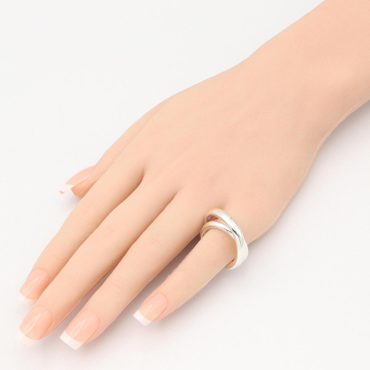 Hermes Silver Silver 925 Band Ring (Pre-Owned)