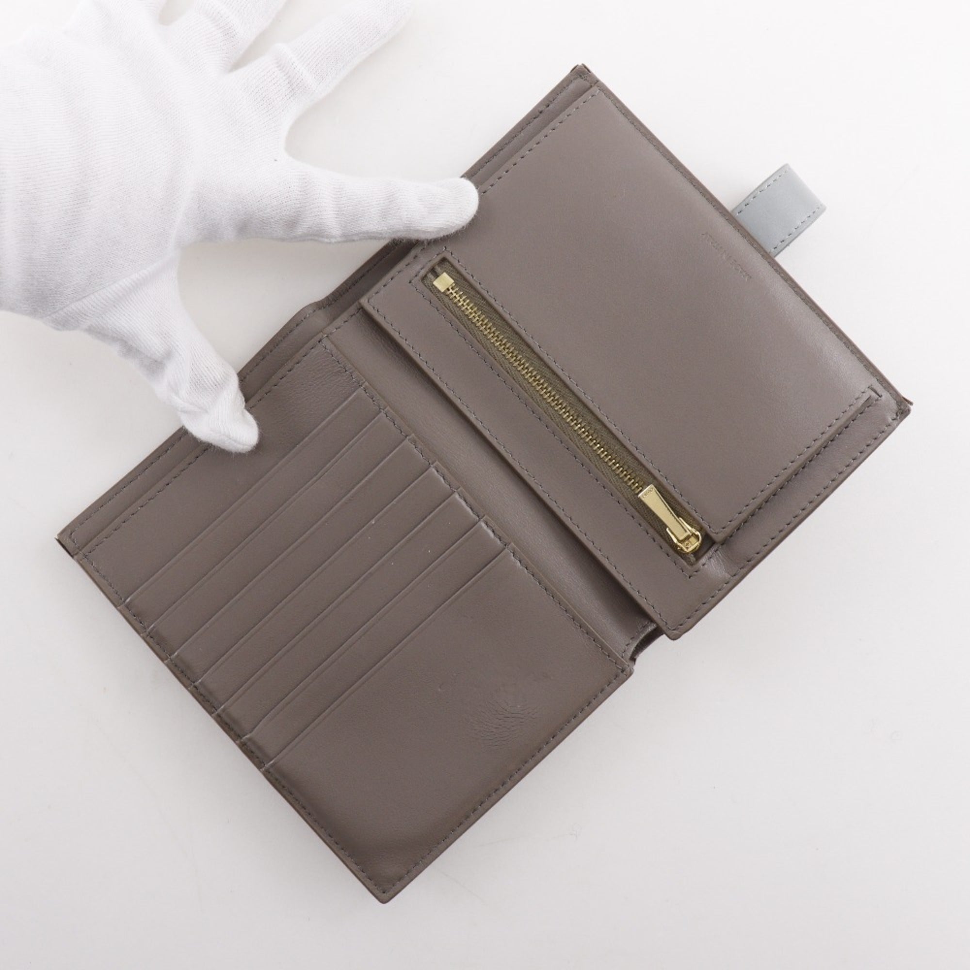 Celine Gray Leather Wallet (Bi-Fold) (Pre-Owned)