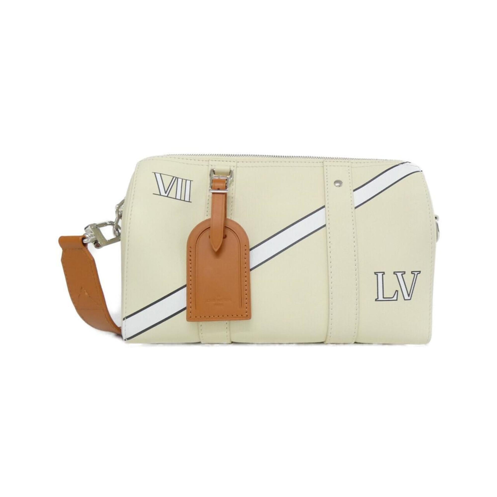 Louis Vuitton Cream Leather Shoulder Bag (Pre-Owned)