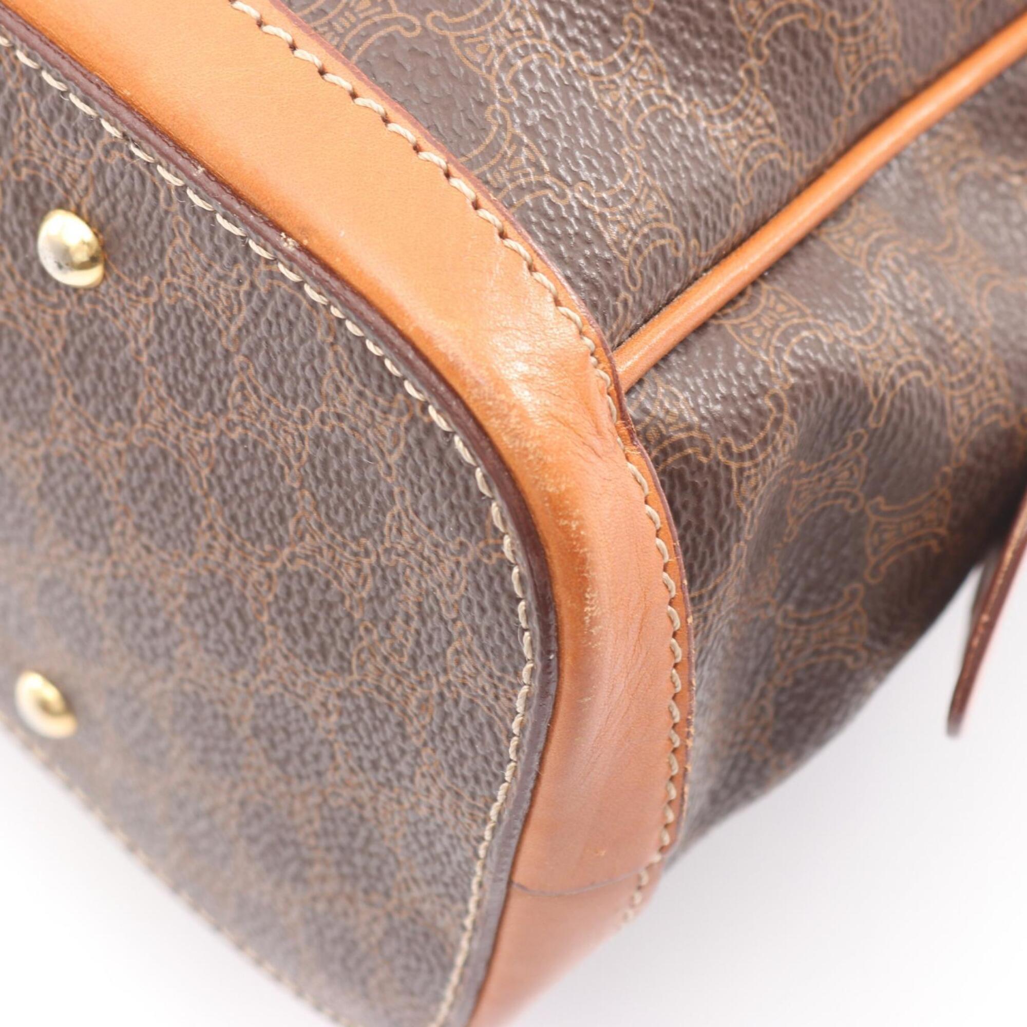 Celine Brown Coated Canvas Leather Handbag (Pre-Owned)