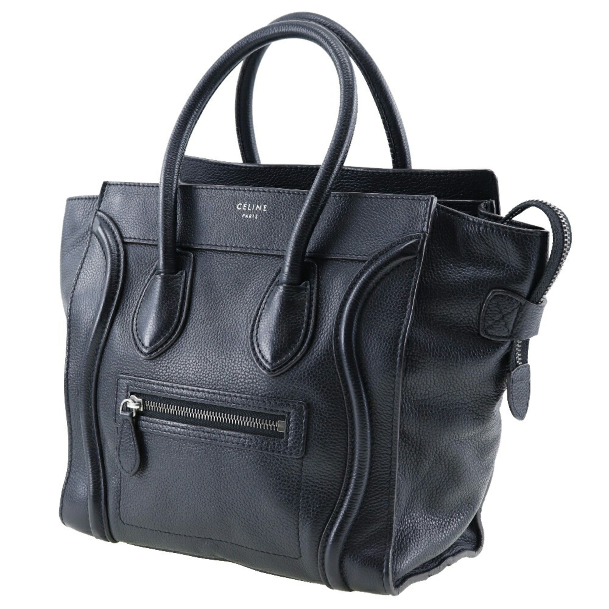 Celine Luggage Black Leather Handbag (Pre-Owned)