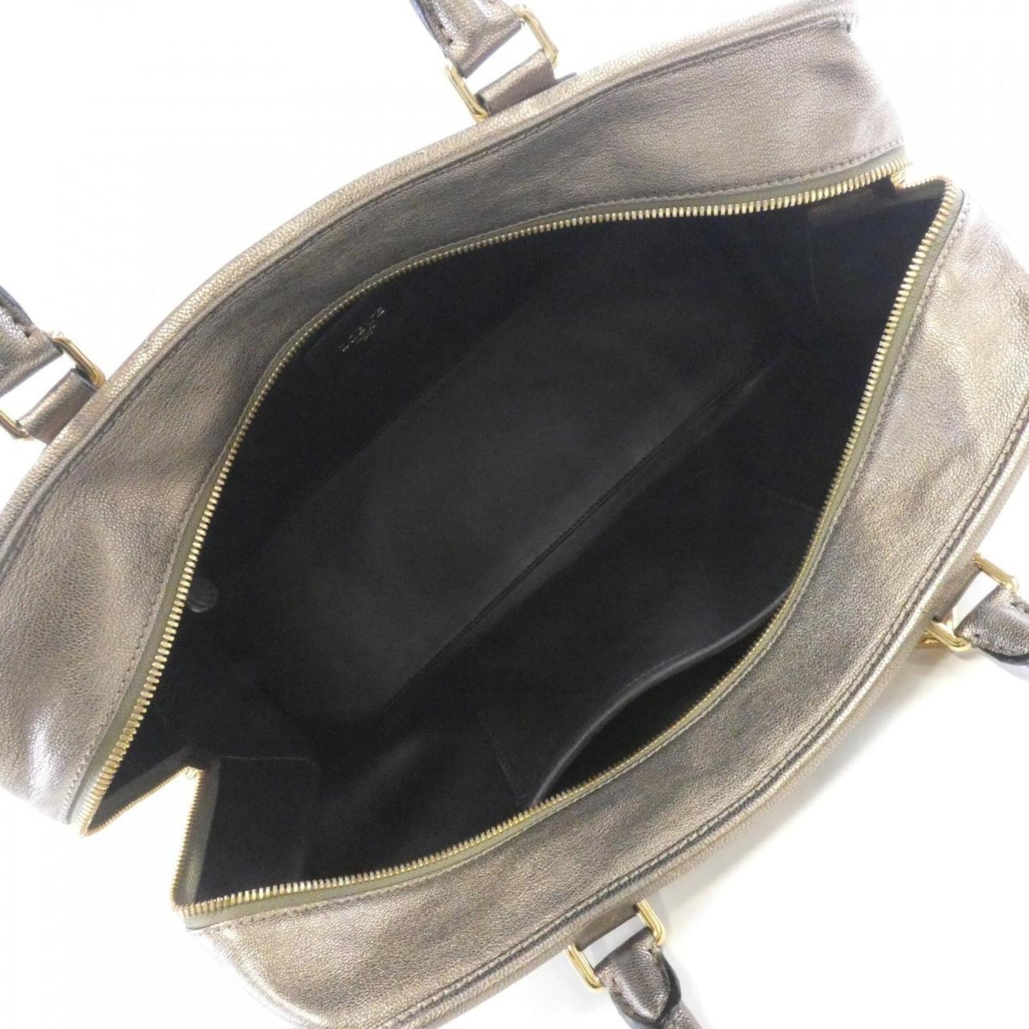 Loewe Bronze Brown Leather Handbag (Pre-Owned)