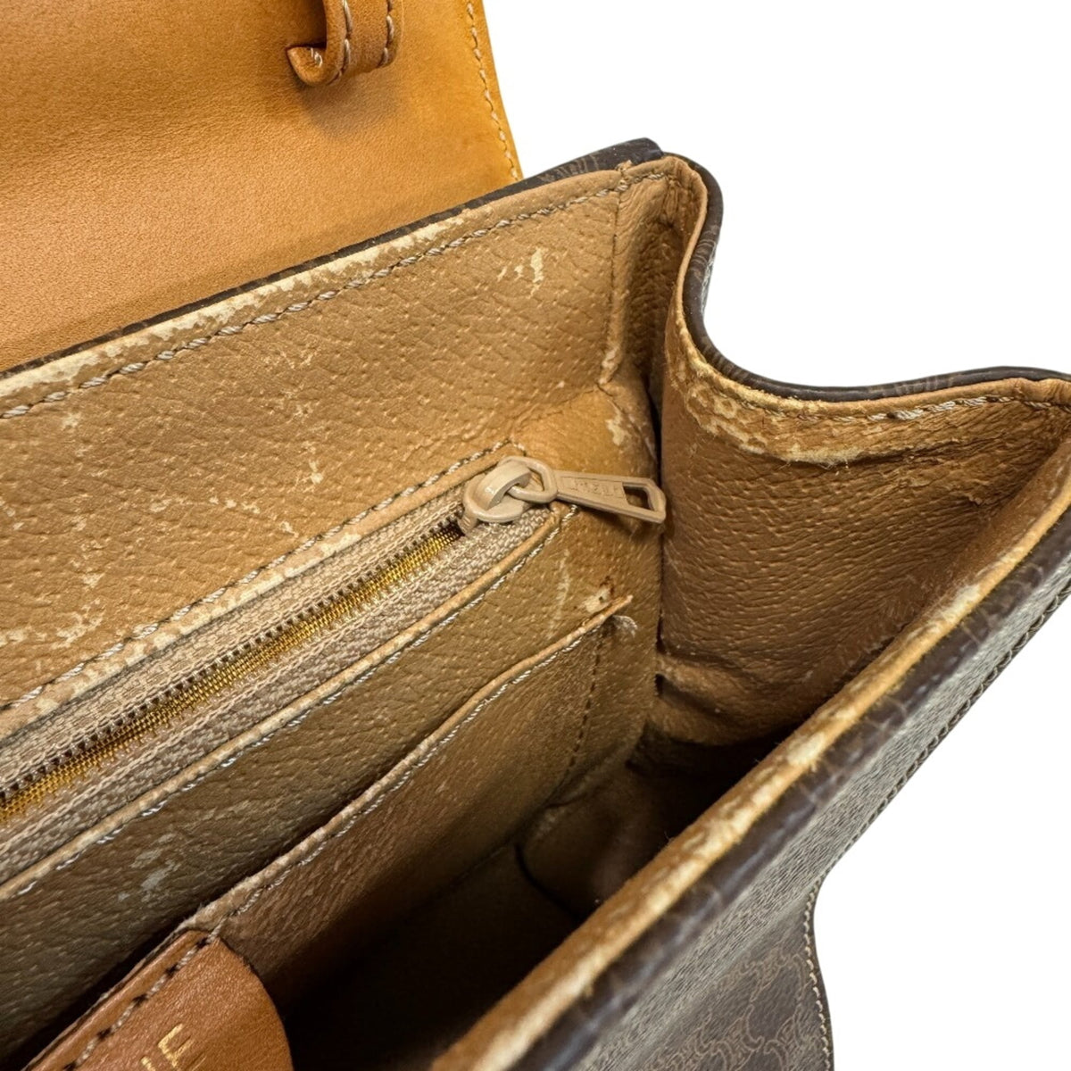 Celine Macadam Brown Leather Handbag (Pre-Owned)
