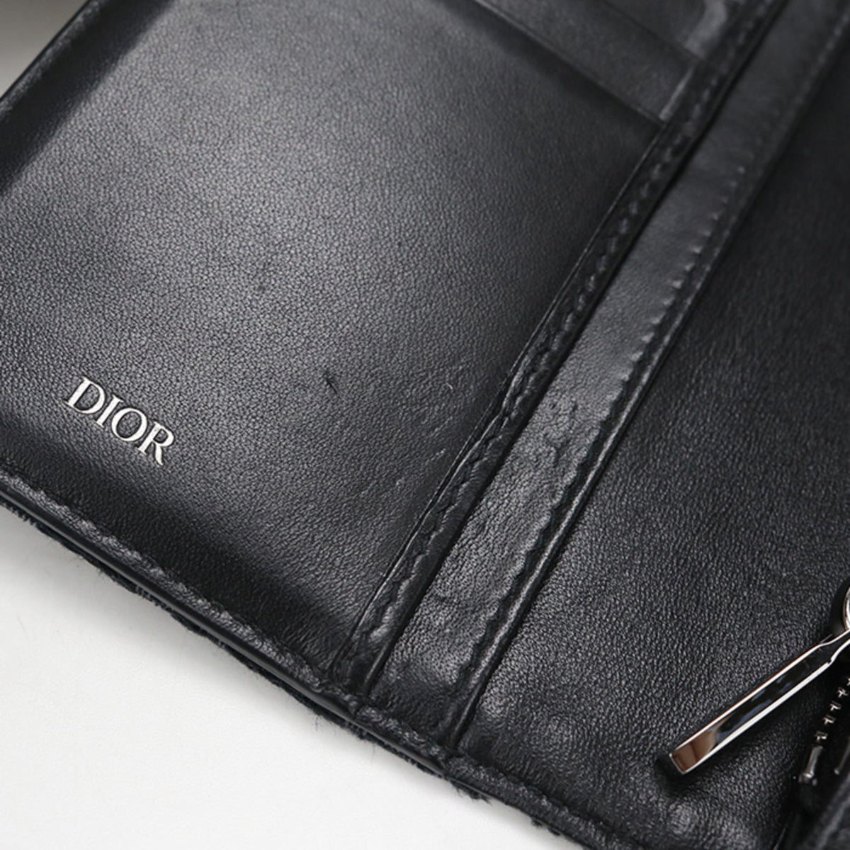 Christian Dior Black Jacquard Long Wallet (Bi-Fold) (Pre-Owned)
