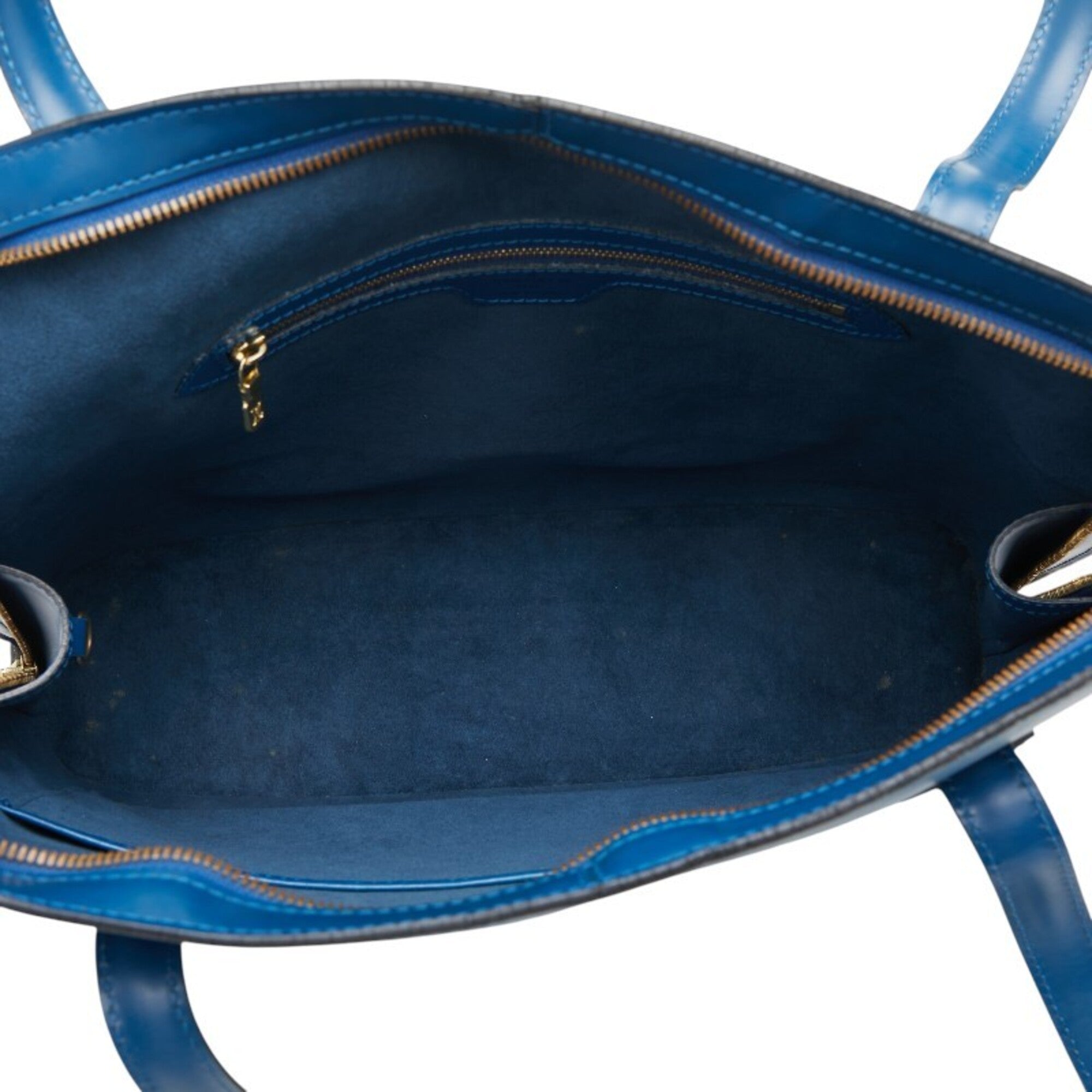 Louis Vuitton Toledo Blue Leather Shoulder Bag Tote Bag (Pre-Owned)