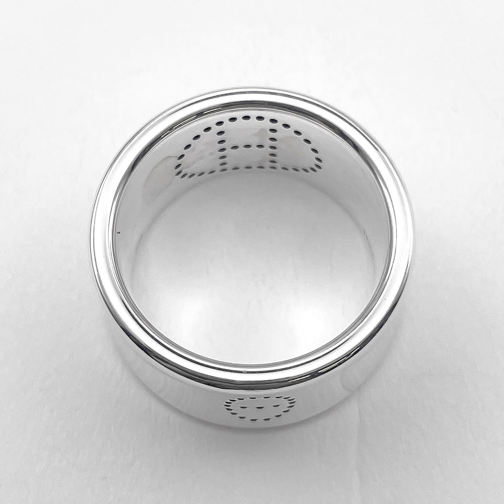 Hermes Silver Silver 925 Band Ring (Pre-Owned)