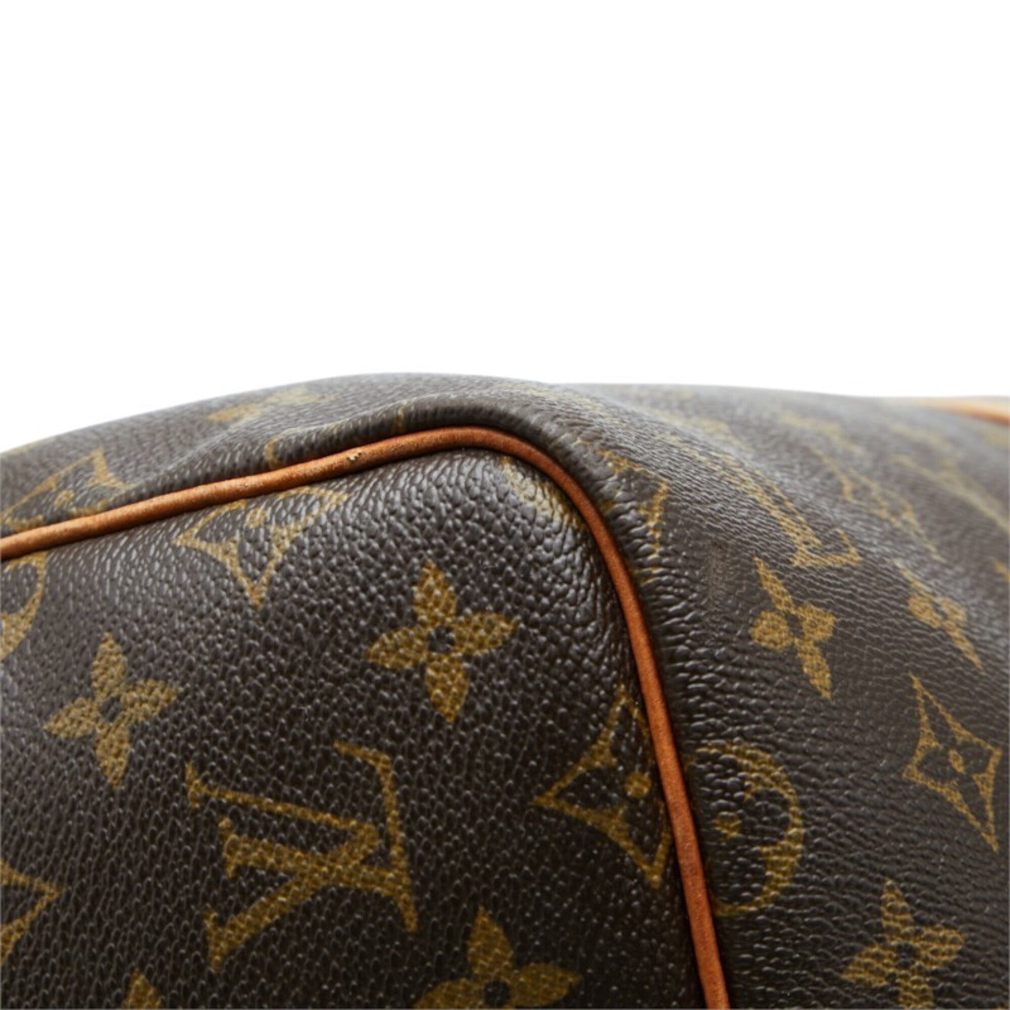 Louis Vuitton Brown Pvc Leather Boston Bag (Pre-Owned)