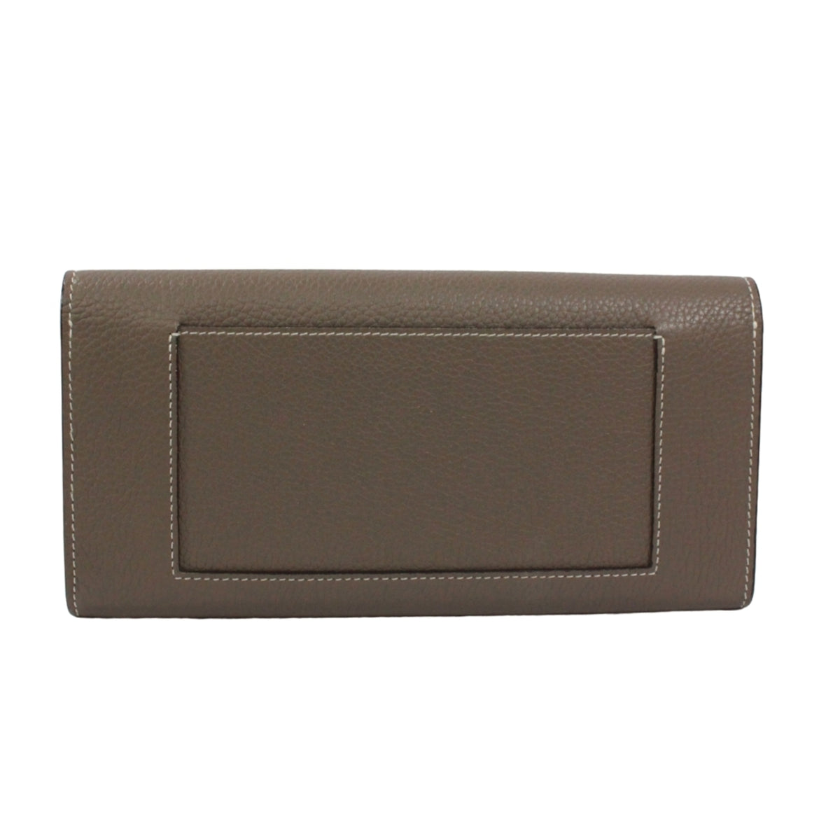 Celine Grayish Yellow Leather Long Wallet (Bi-Fold) (Pre-Owned)