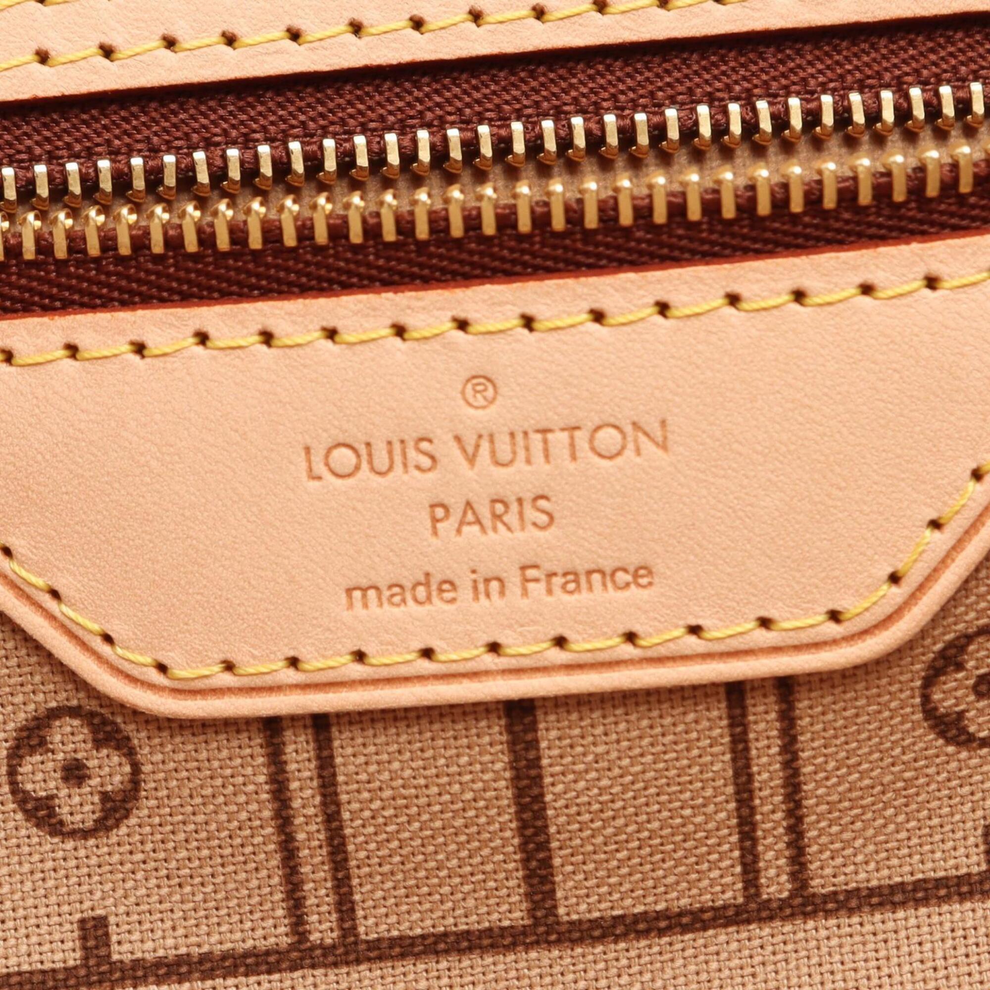 Louis Vuitton Brown Monogram Coated Canvas Leather Handbag Tote Bag (Pre-Owned)